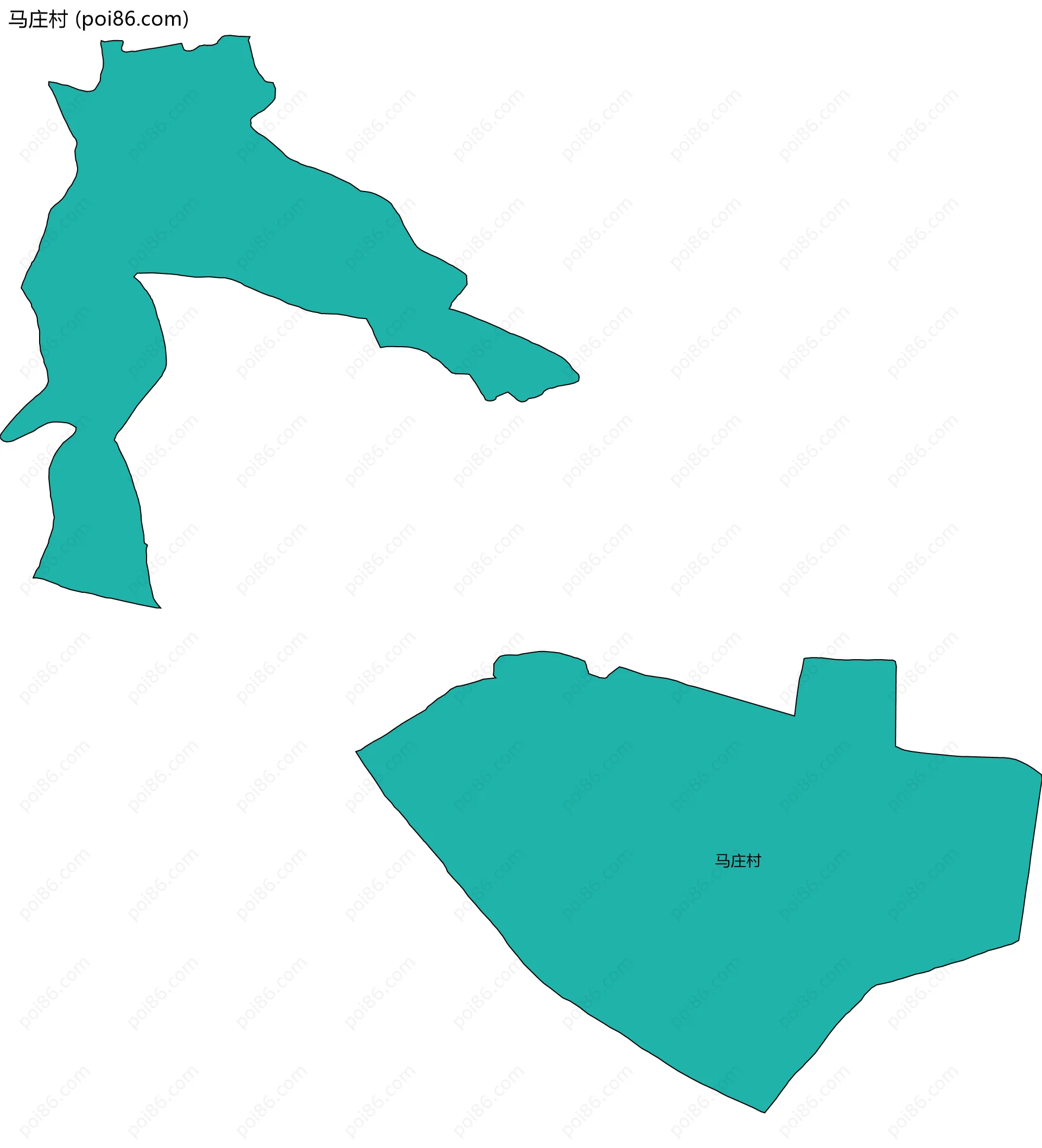 马庄村边界地图