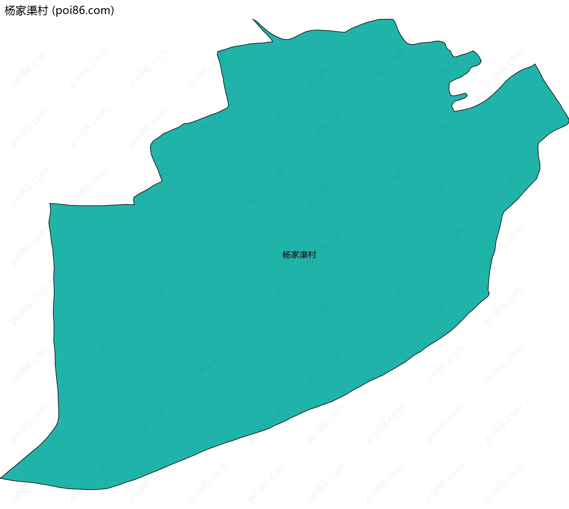 杨家渠村边界地图