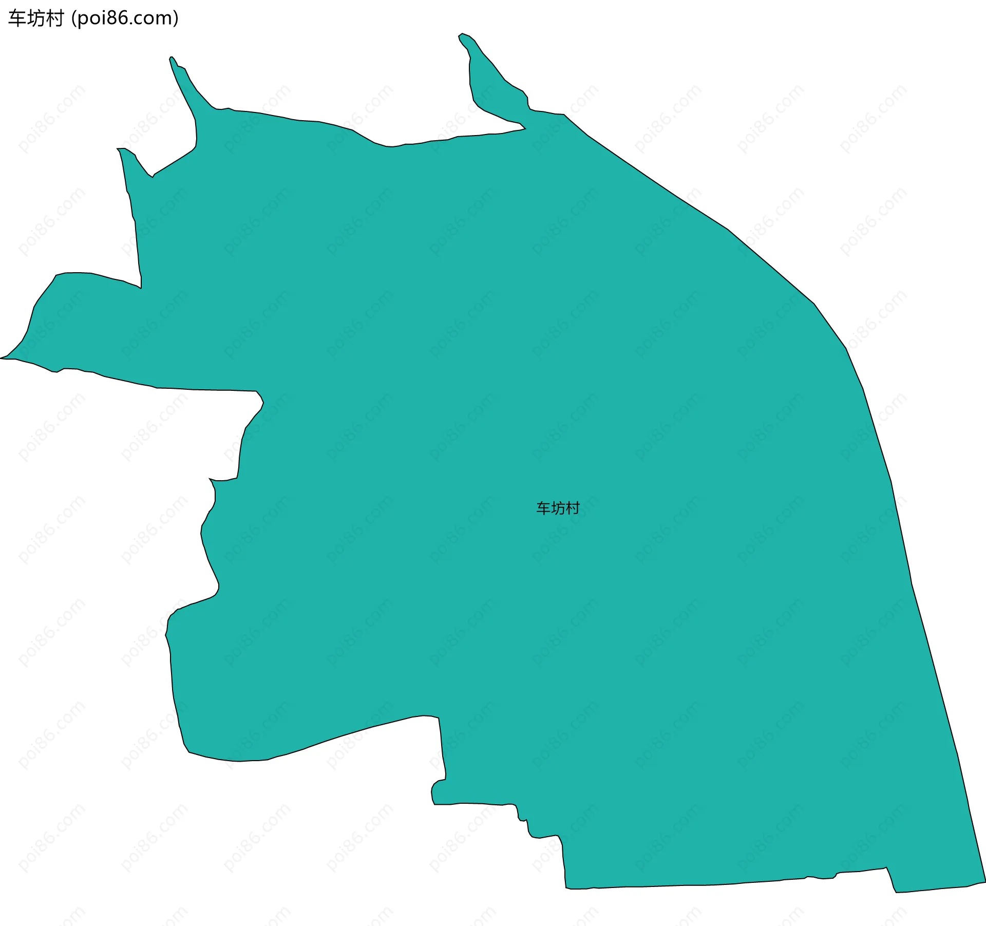车坊村边界地图