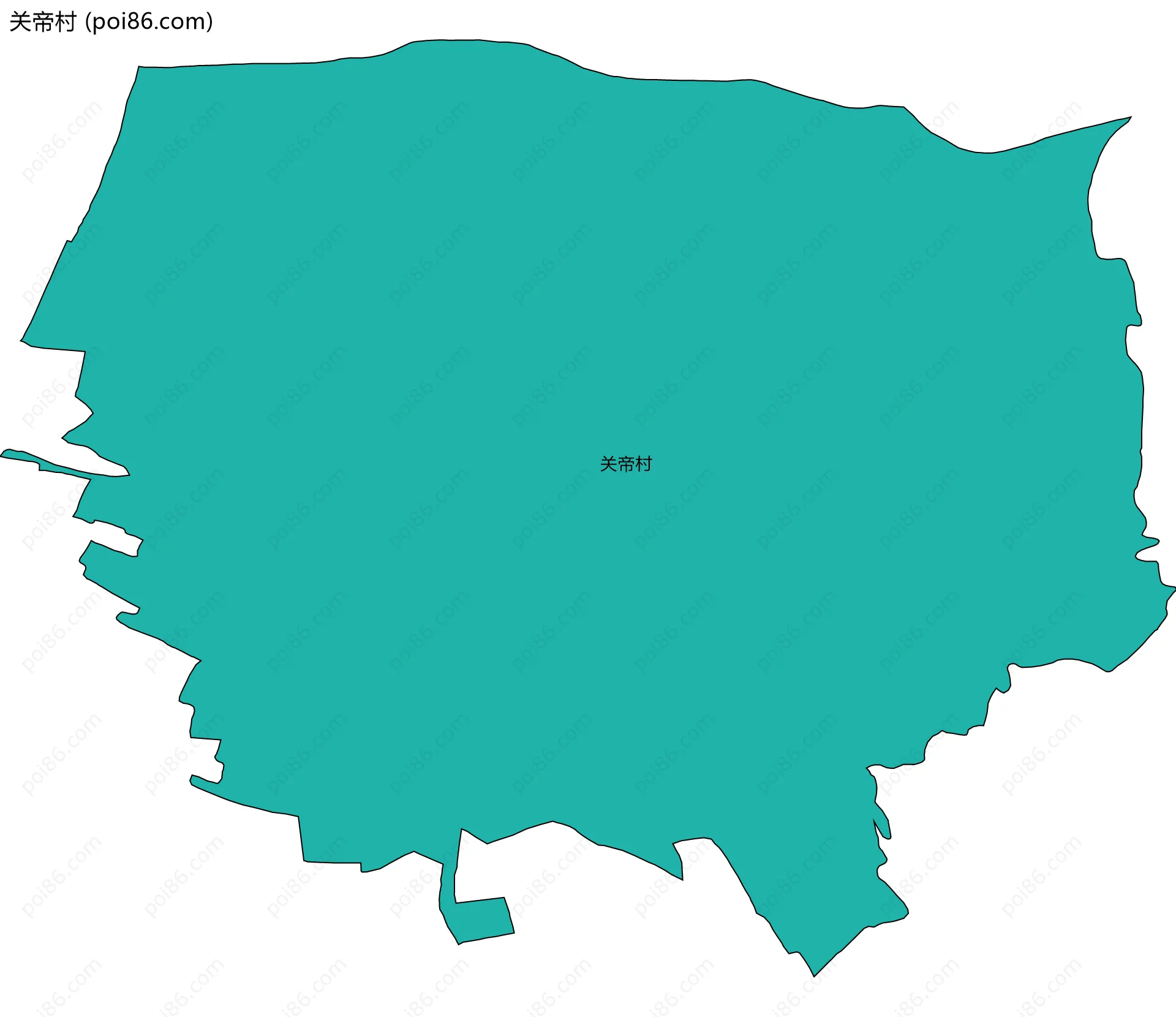 关帝村边界地图
