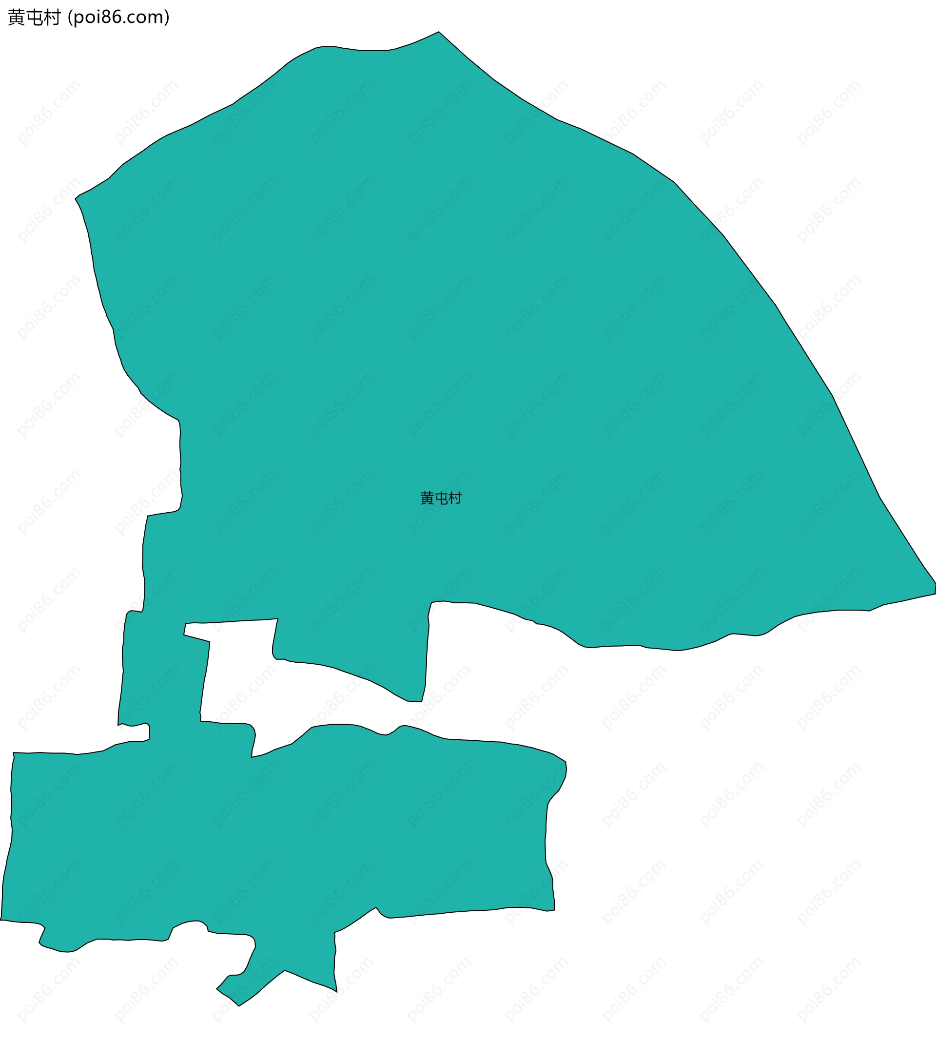 黄屯村边界地图