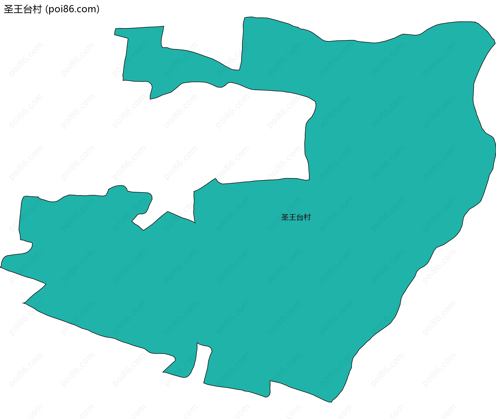 圣王台村边界地图