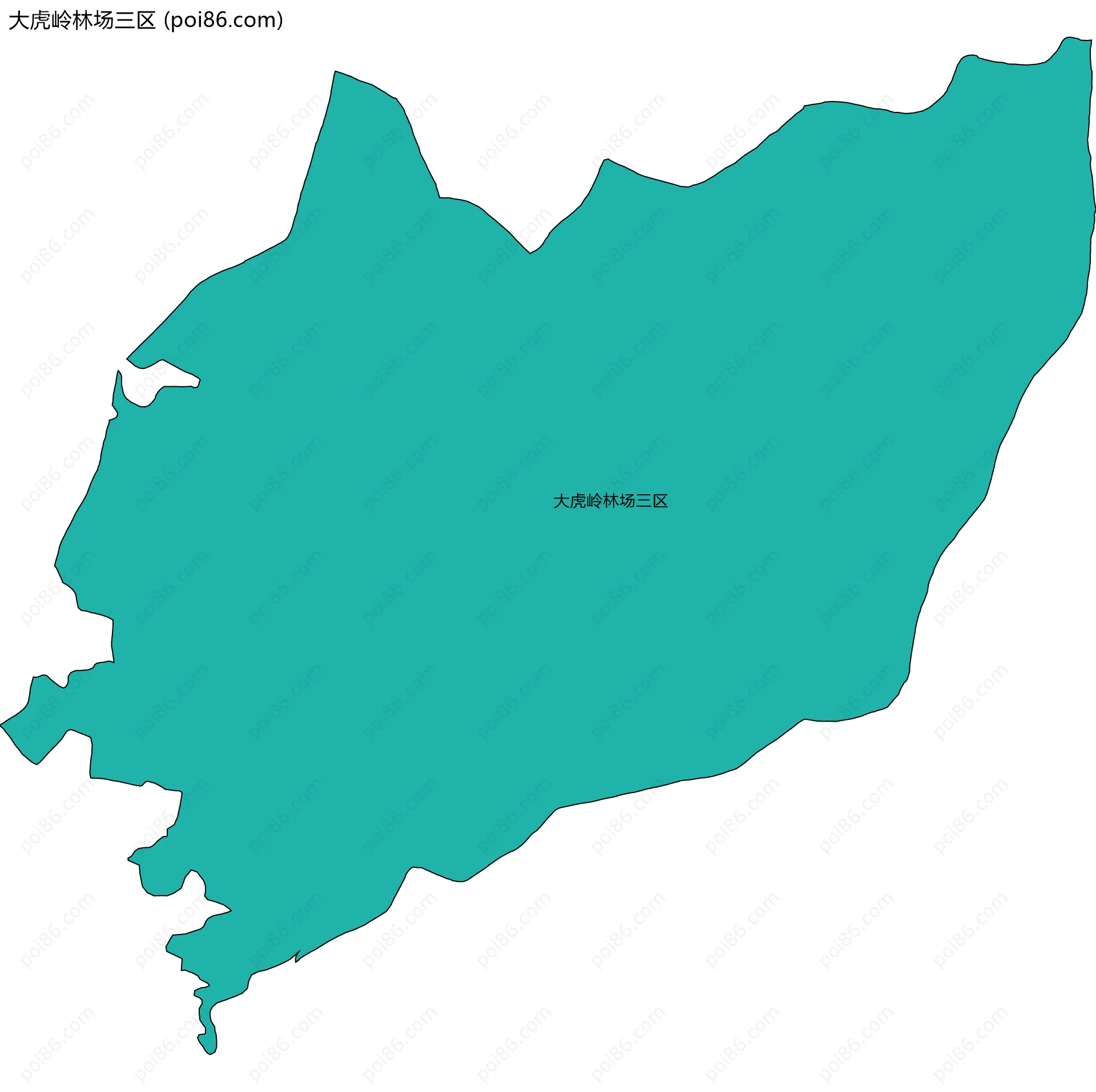 大虎岭林场三区边界地图