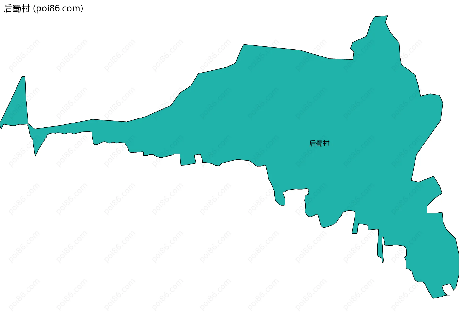 后蜀村边界地图