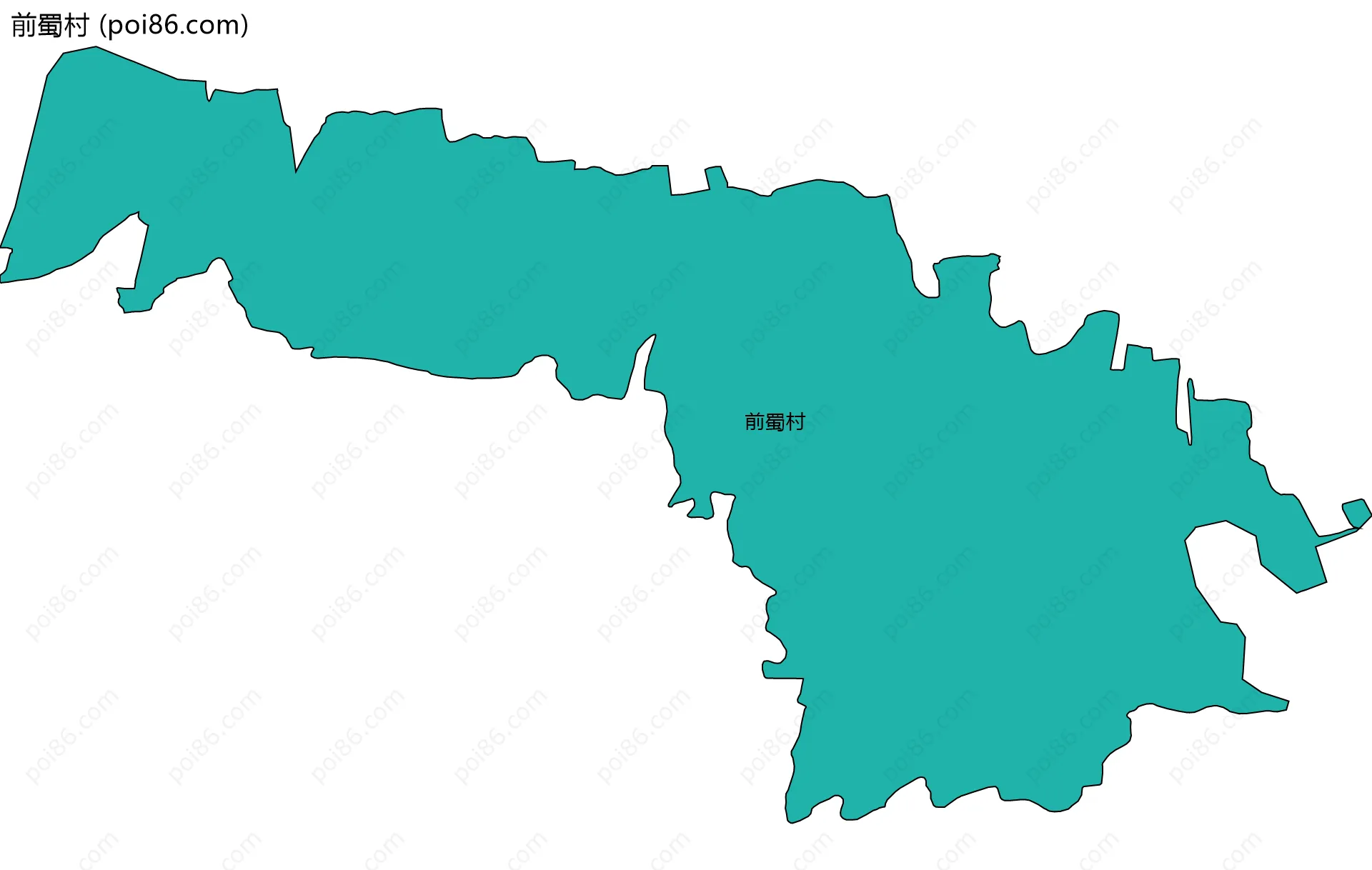 前蜀村边界地图