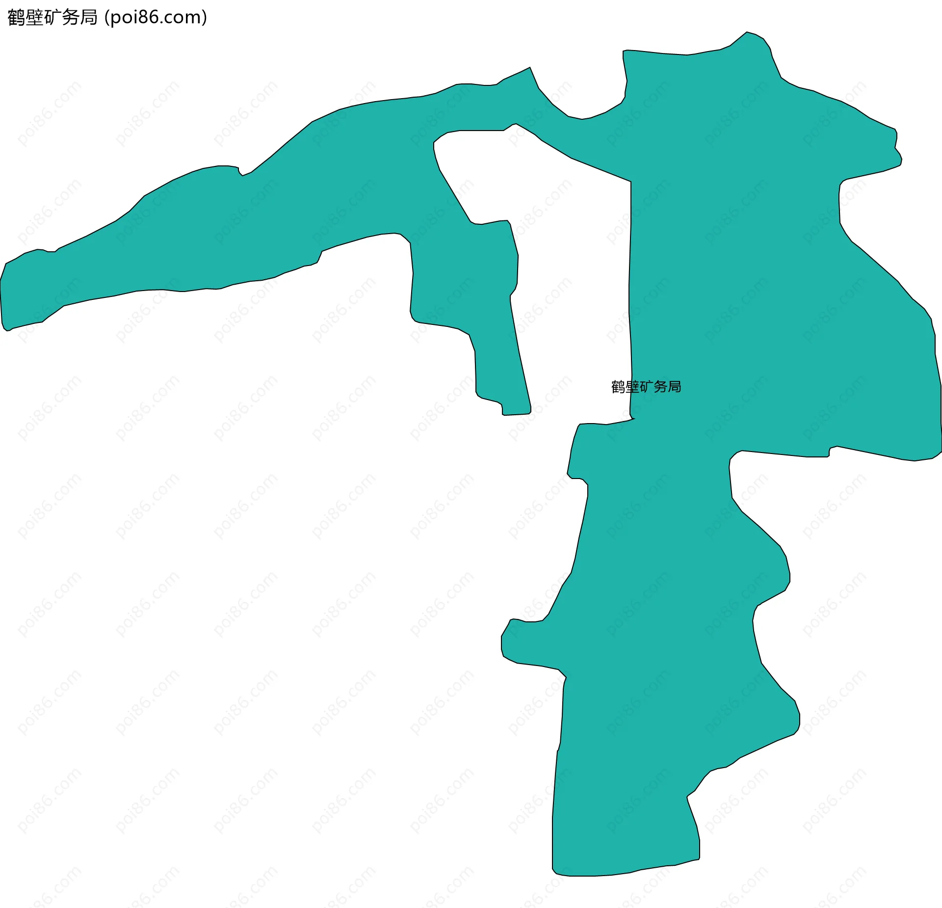 鹤壁矿务局边界地图