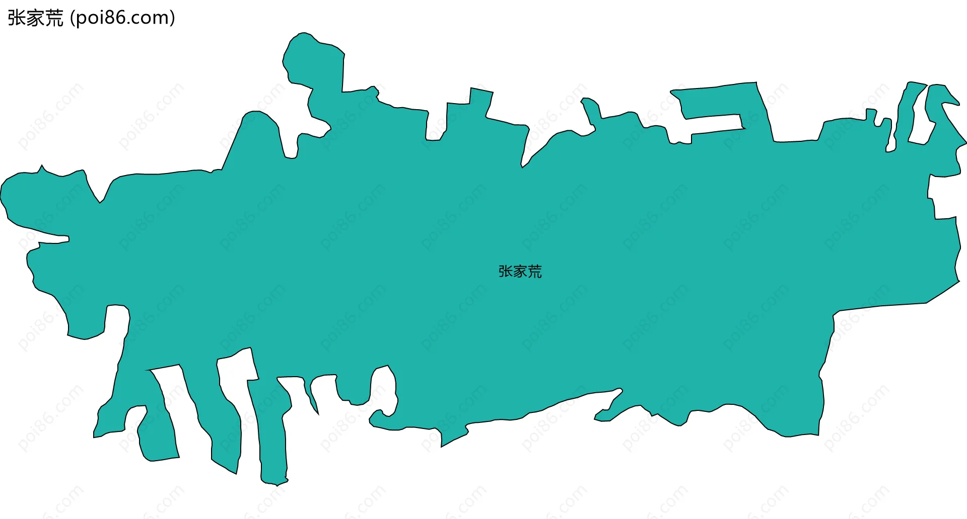 张家荒边界地图