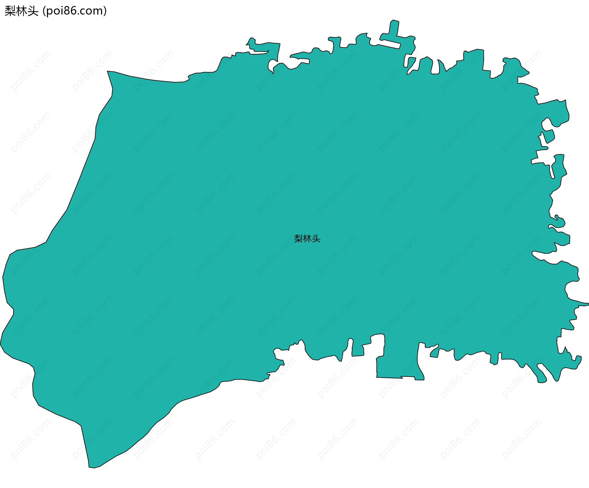 梨林头边界地图