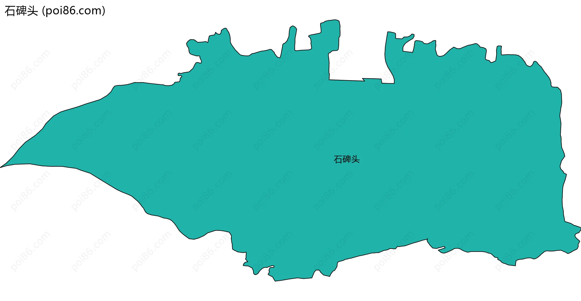 石碑头边界地图