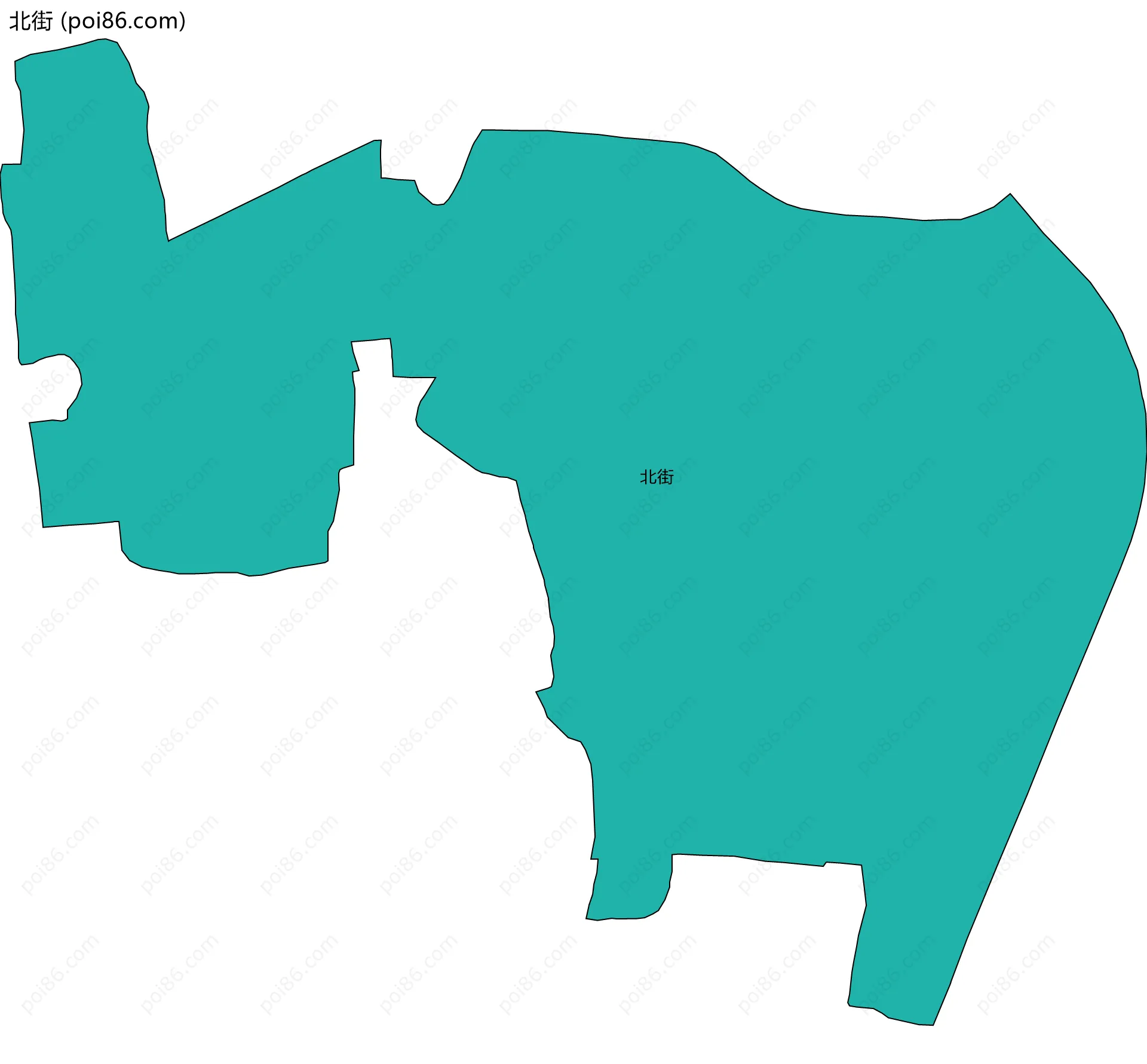 北街边界地图