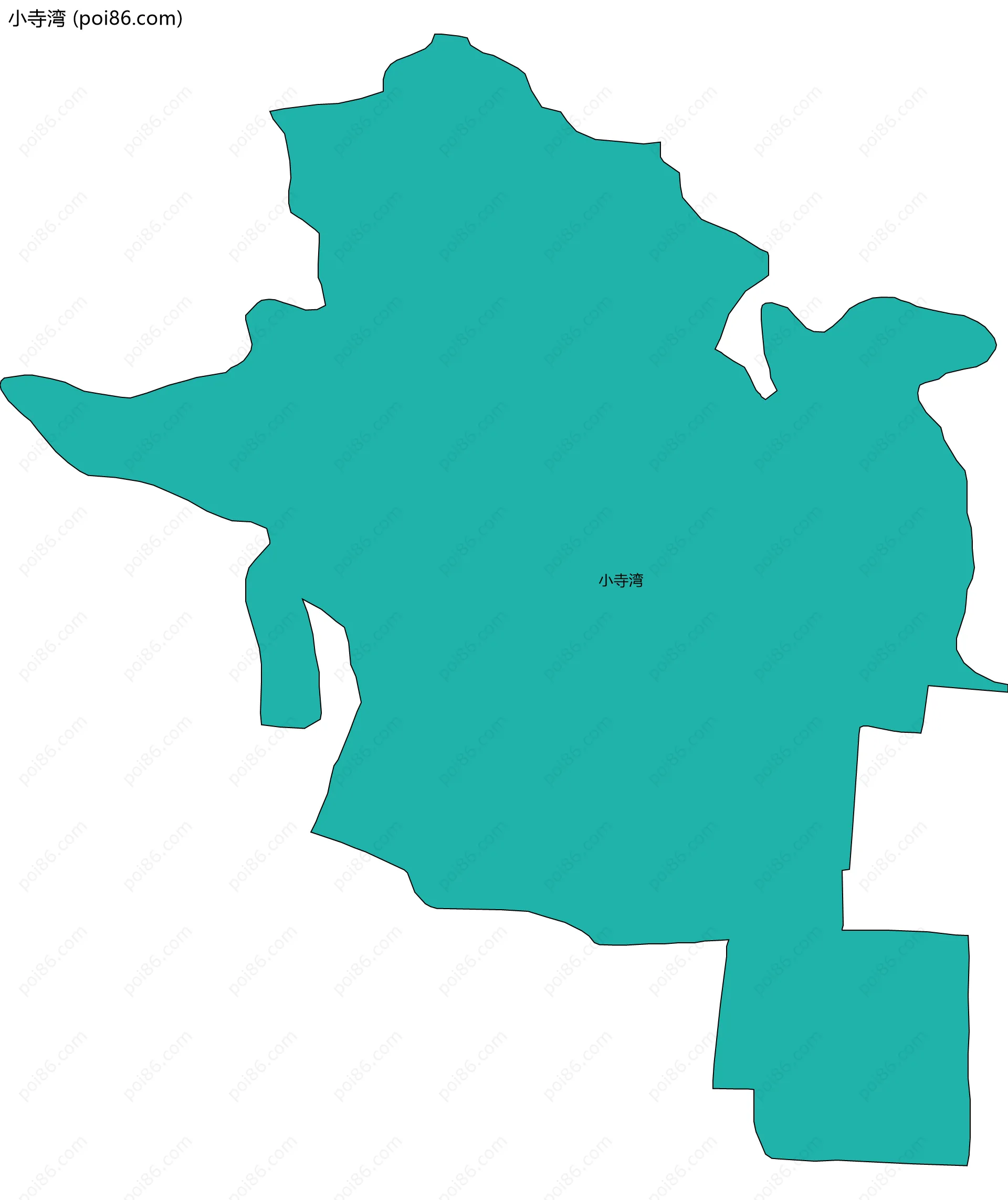小寺湾边界地图