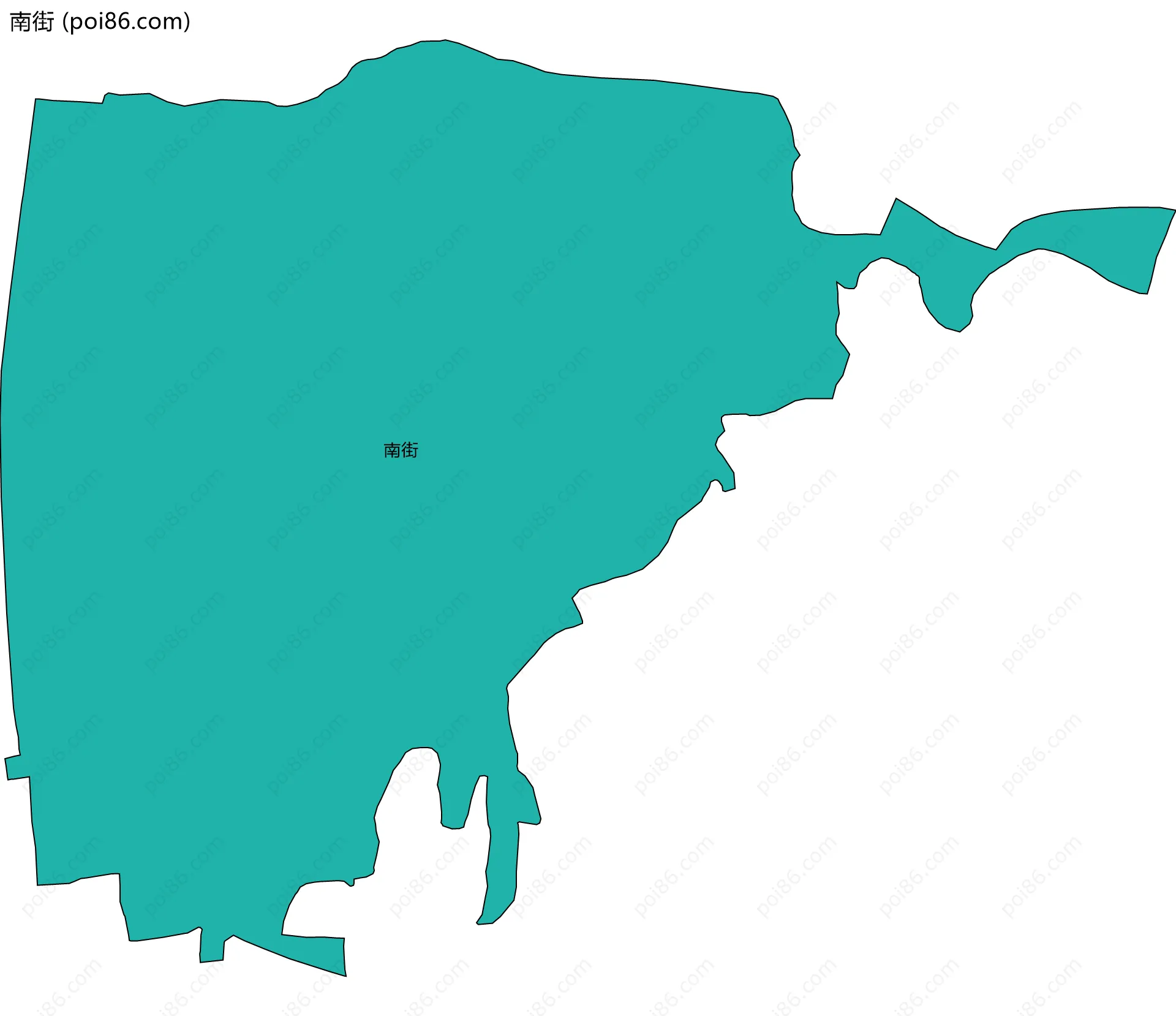南街边界地图
