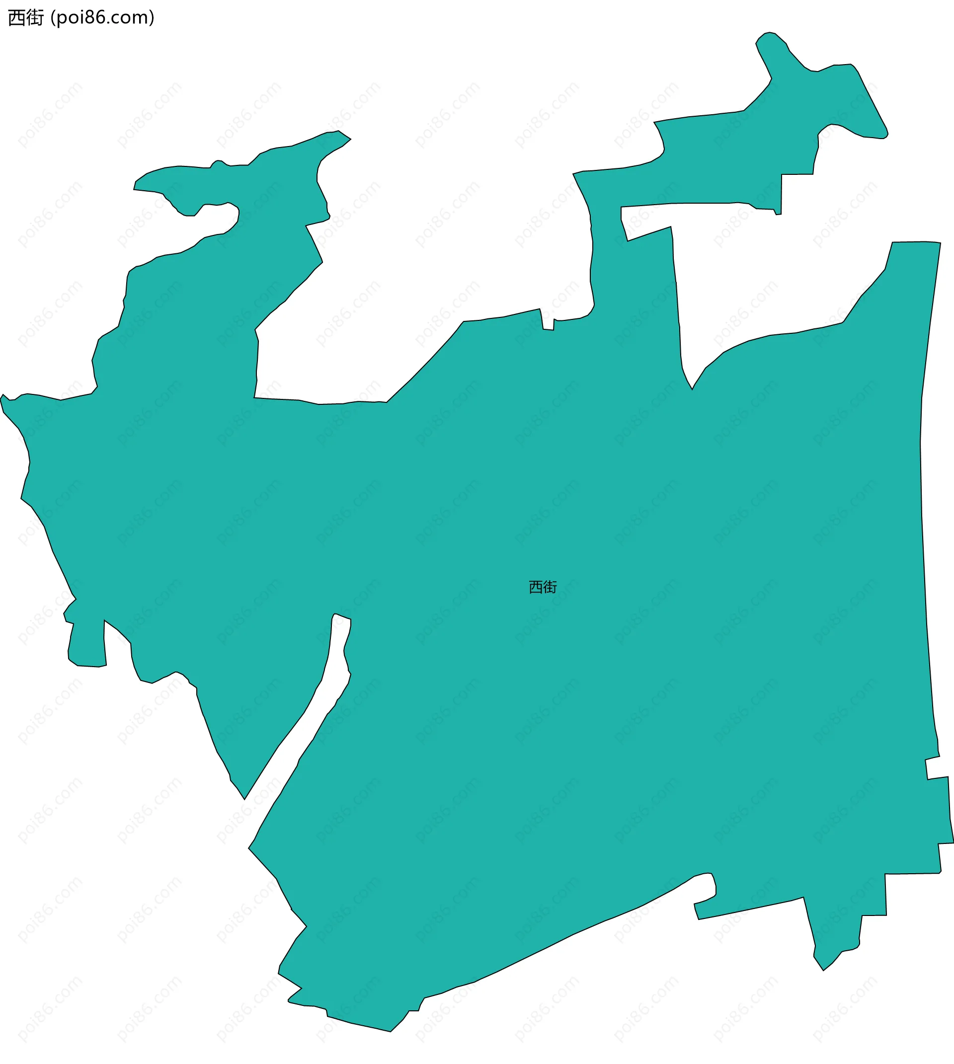 西街边界地图