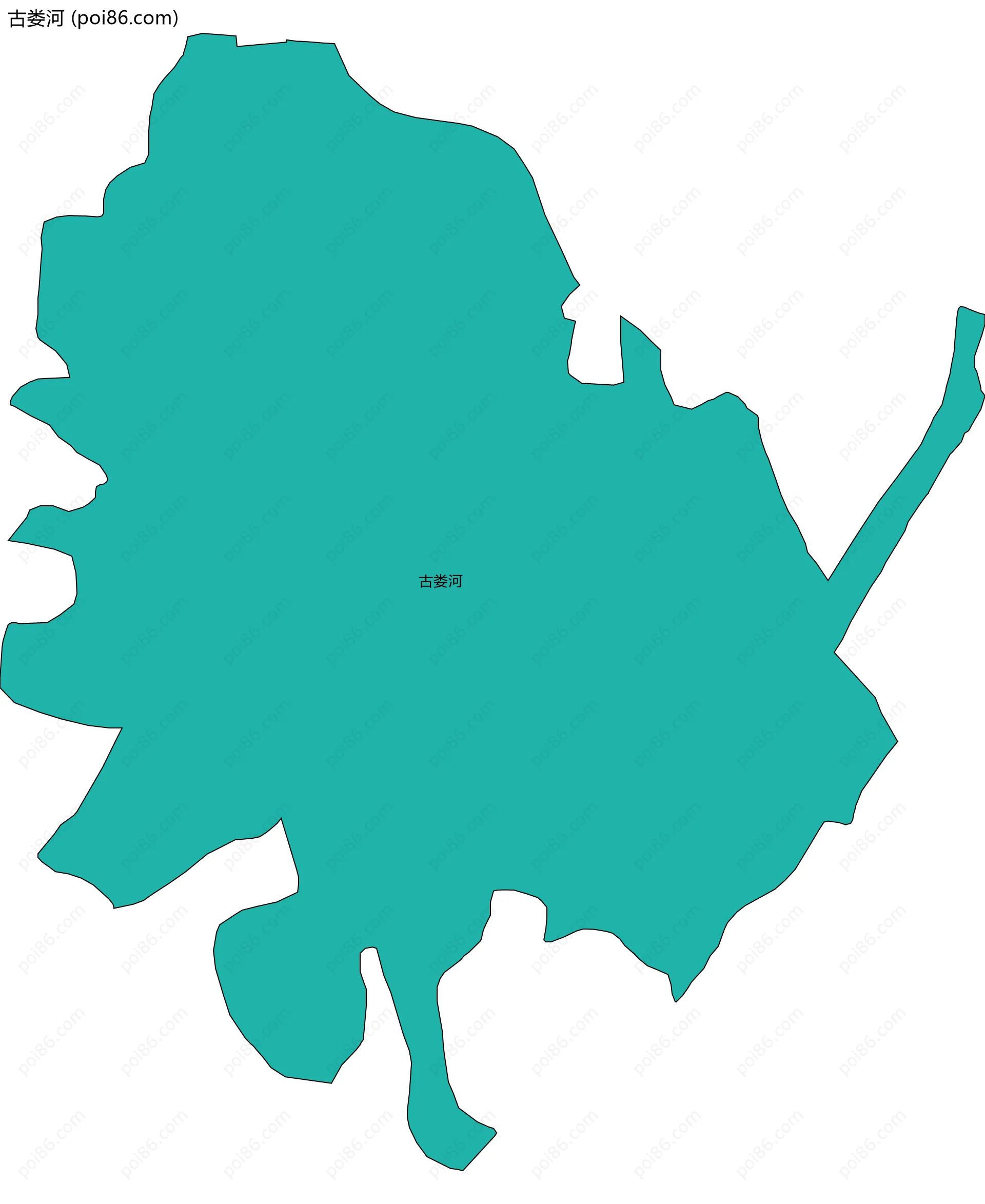 古娄河边界地图