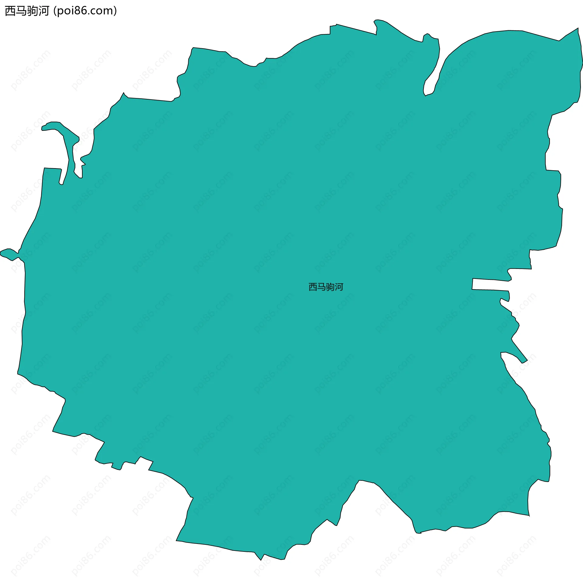 西马驹河边界地图