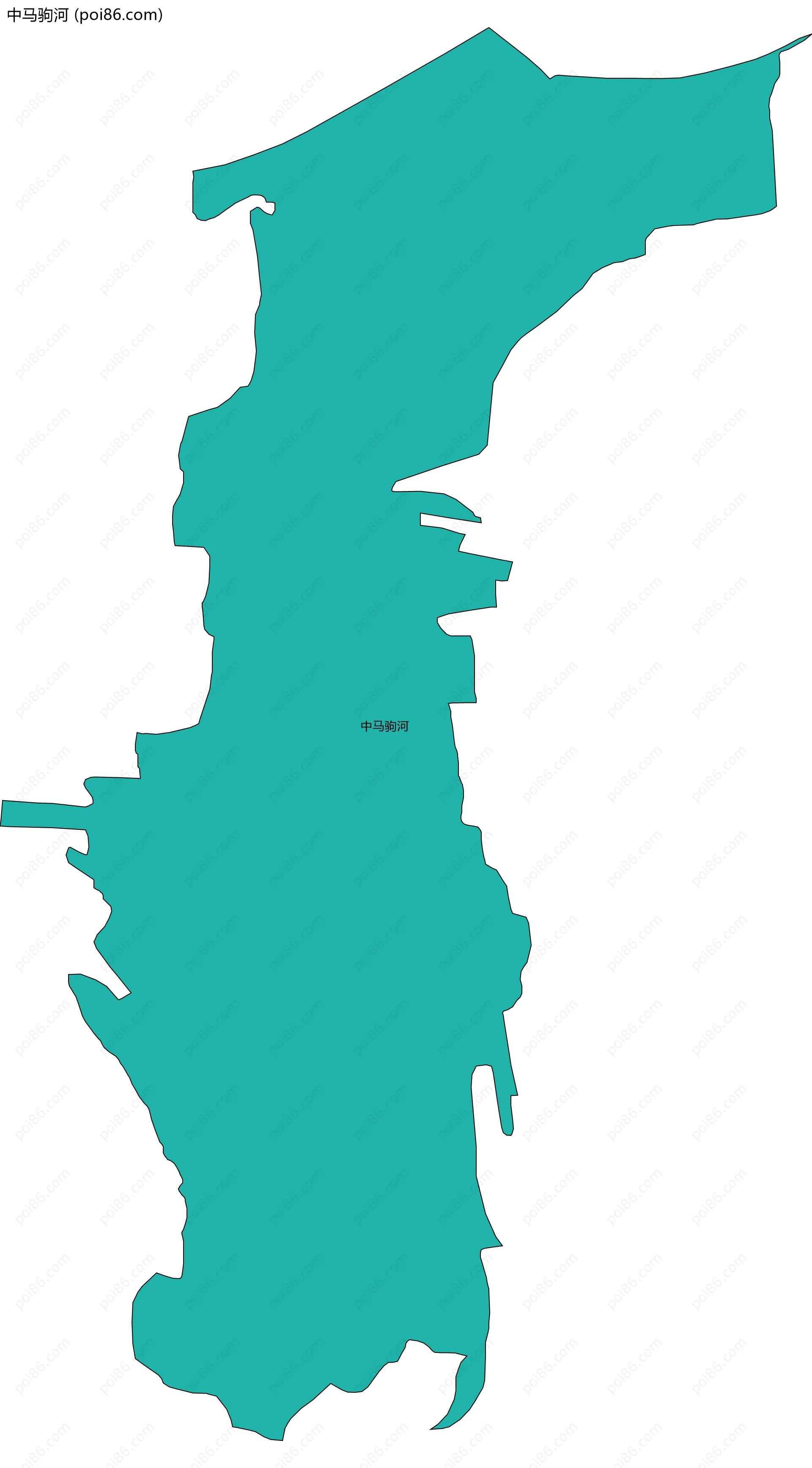 中马驹河边界地图