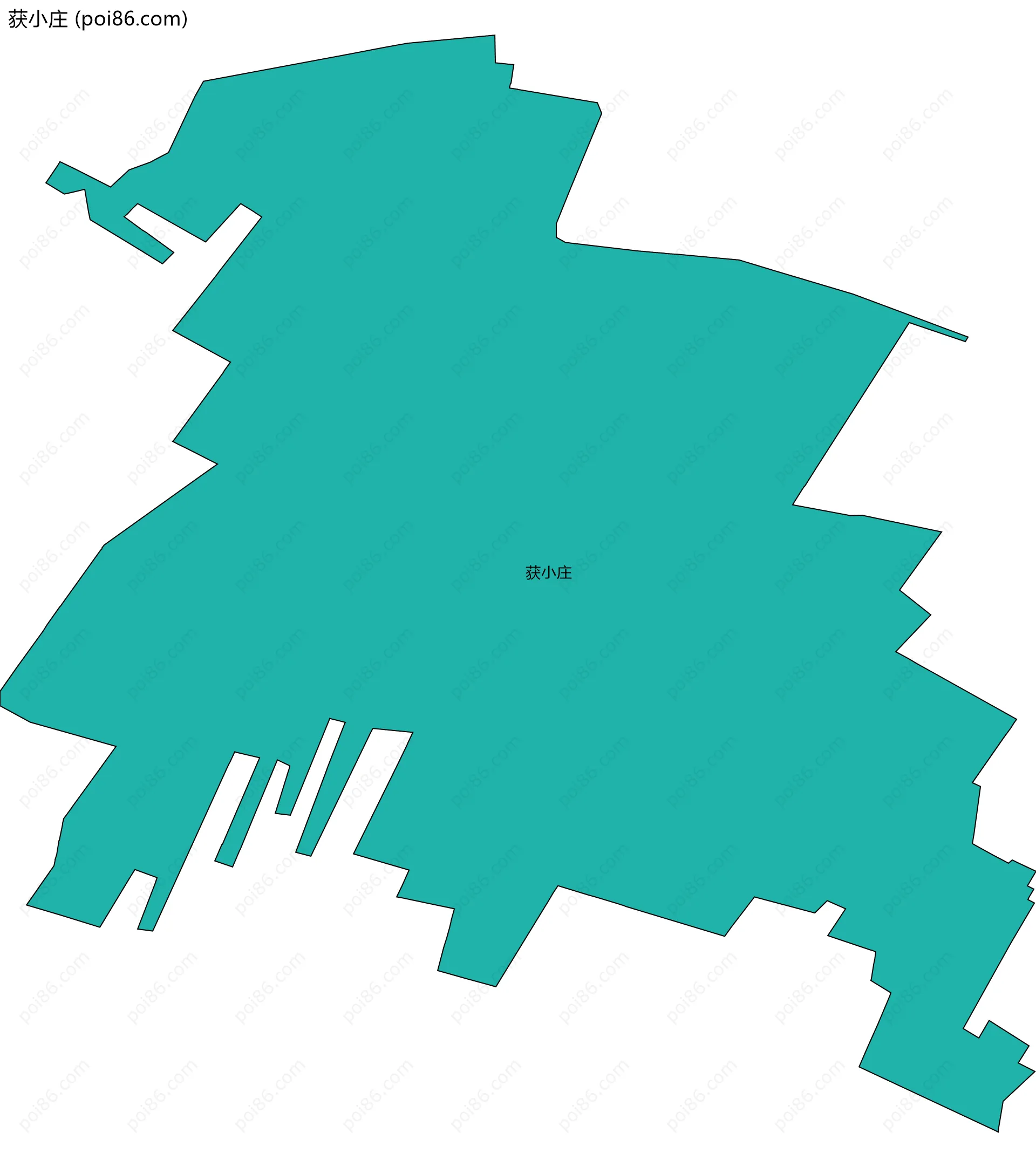 获小庄边界地图