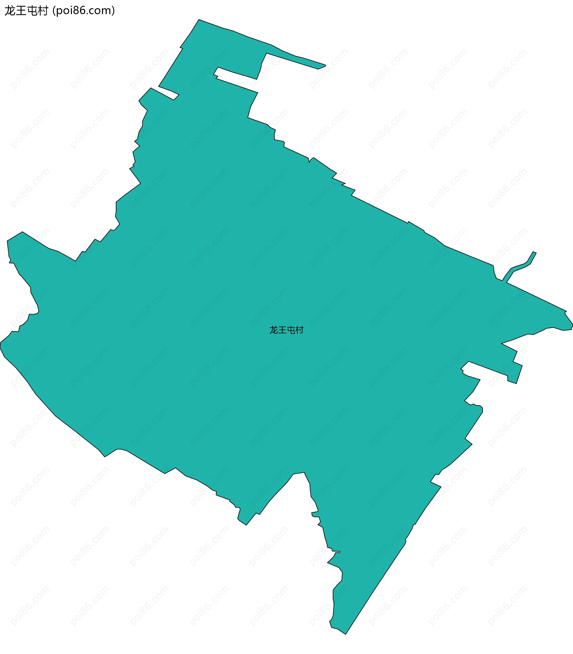 龙王屯村边界地图