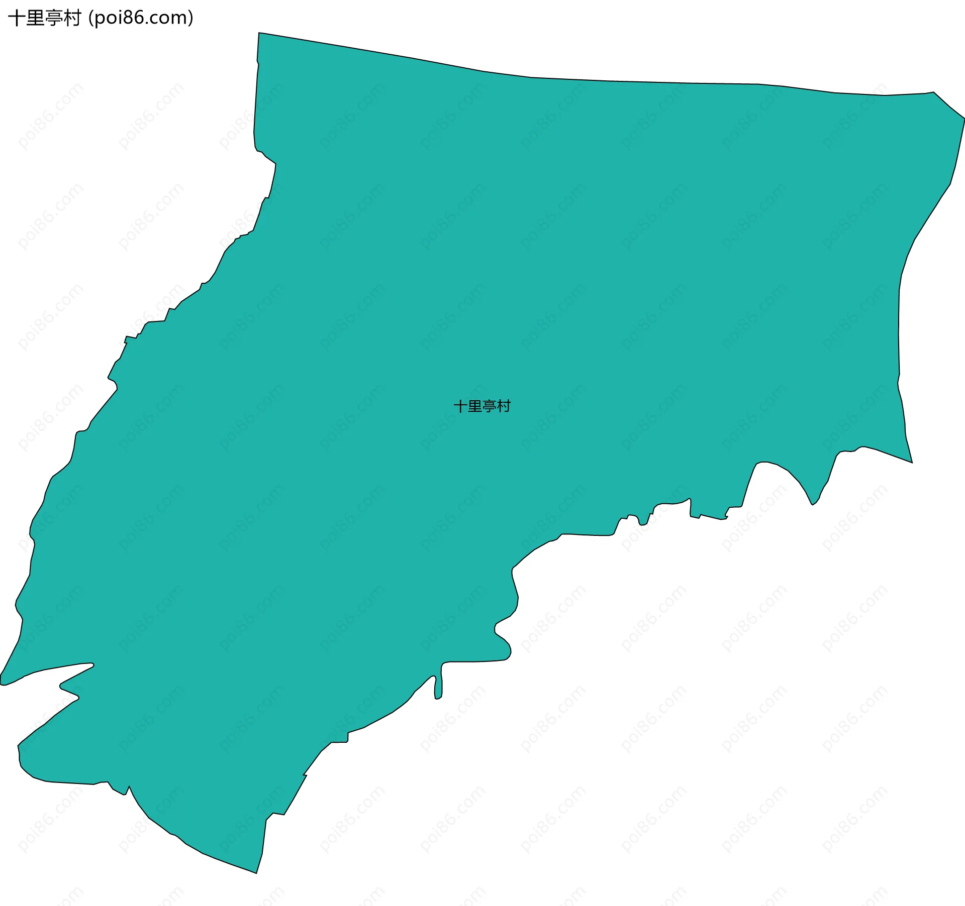 十里亭村边界地图