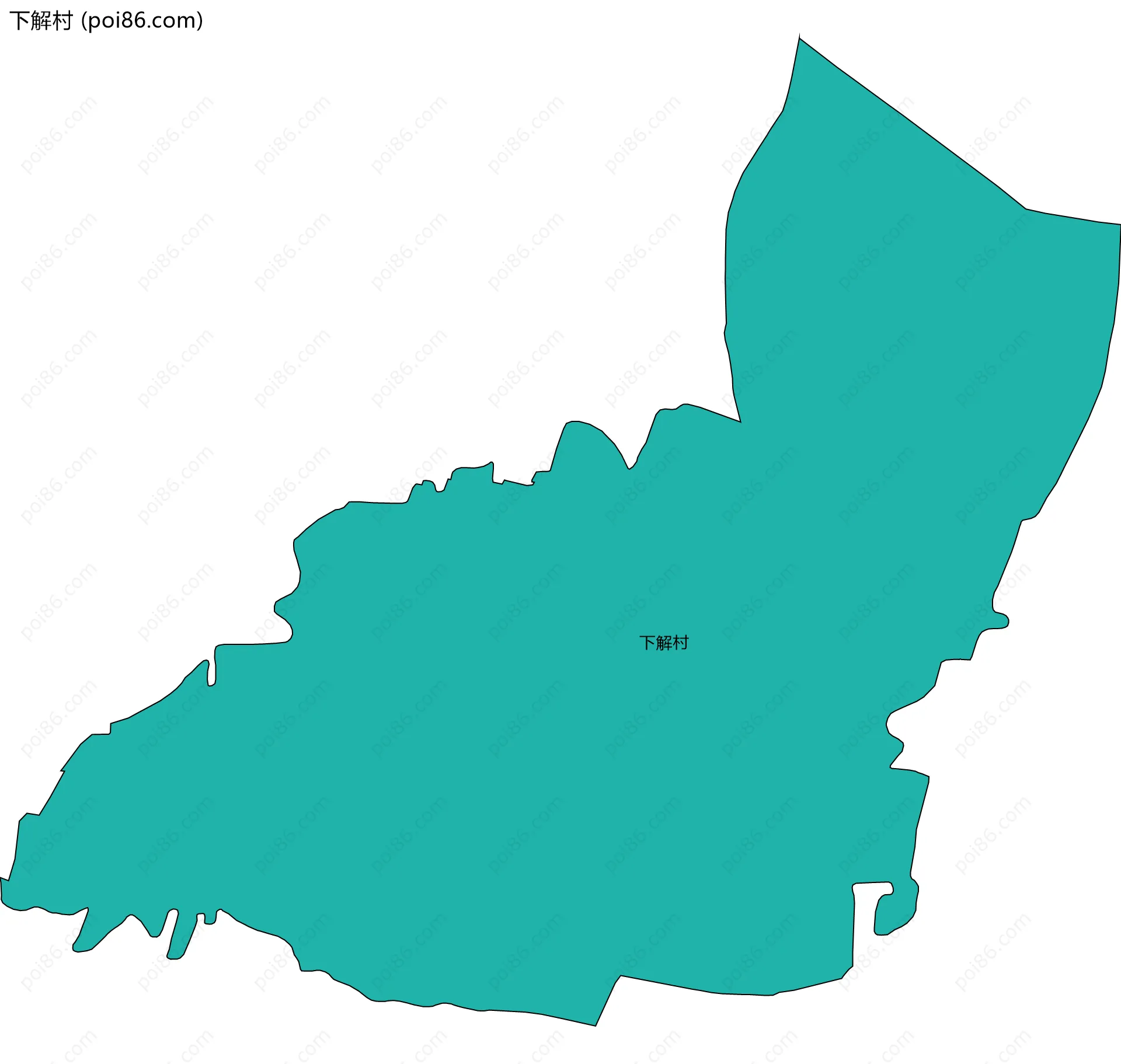 下解村边界地图