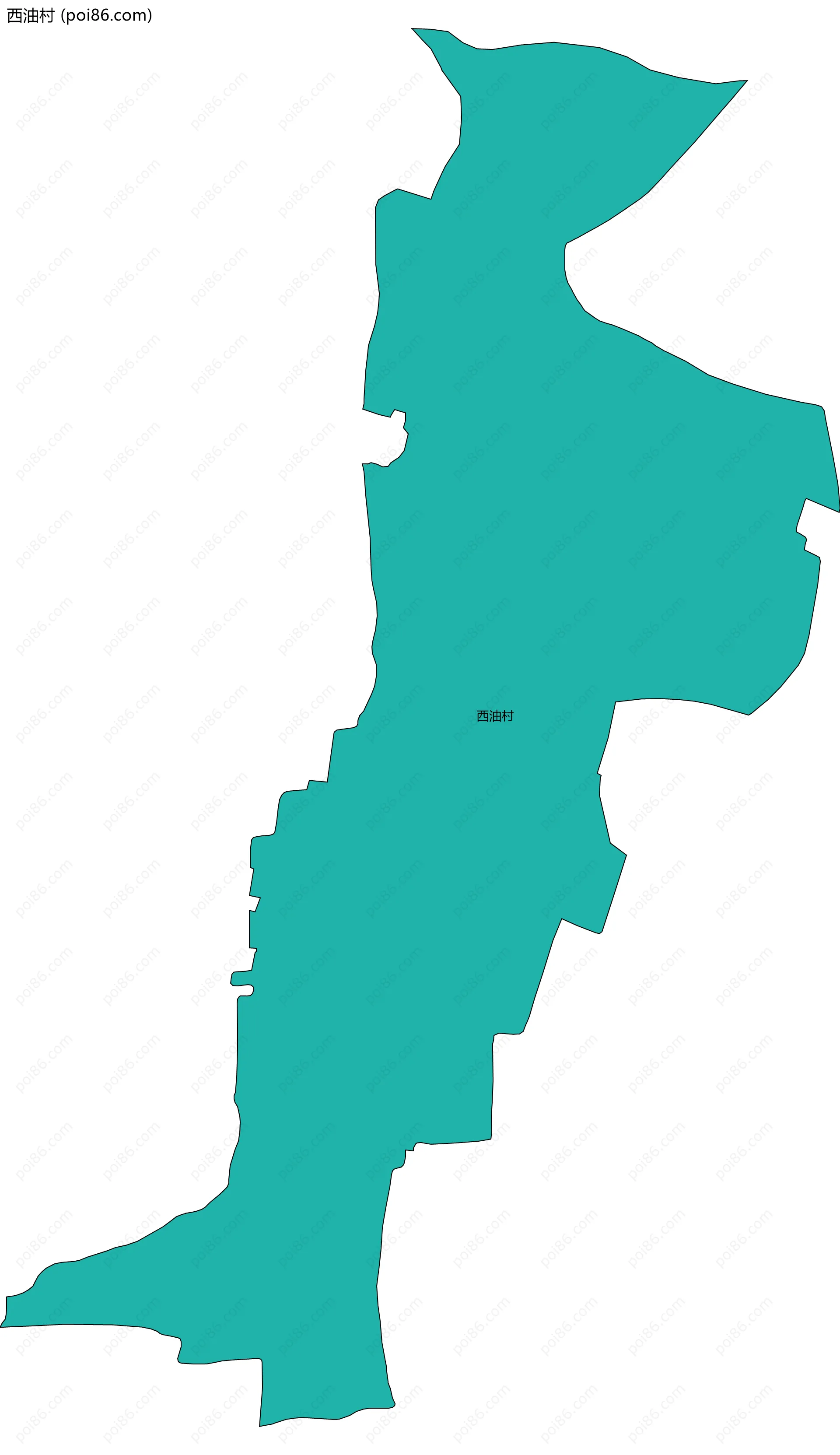 西油村边界地图