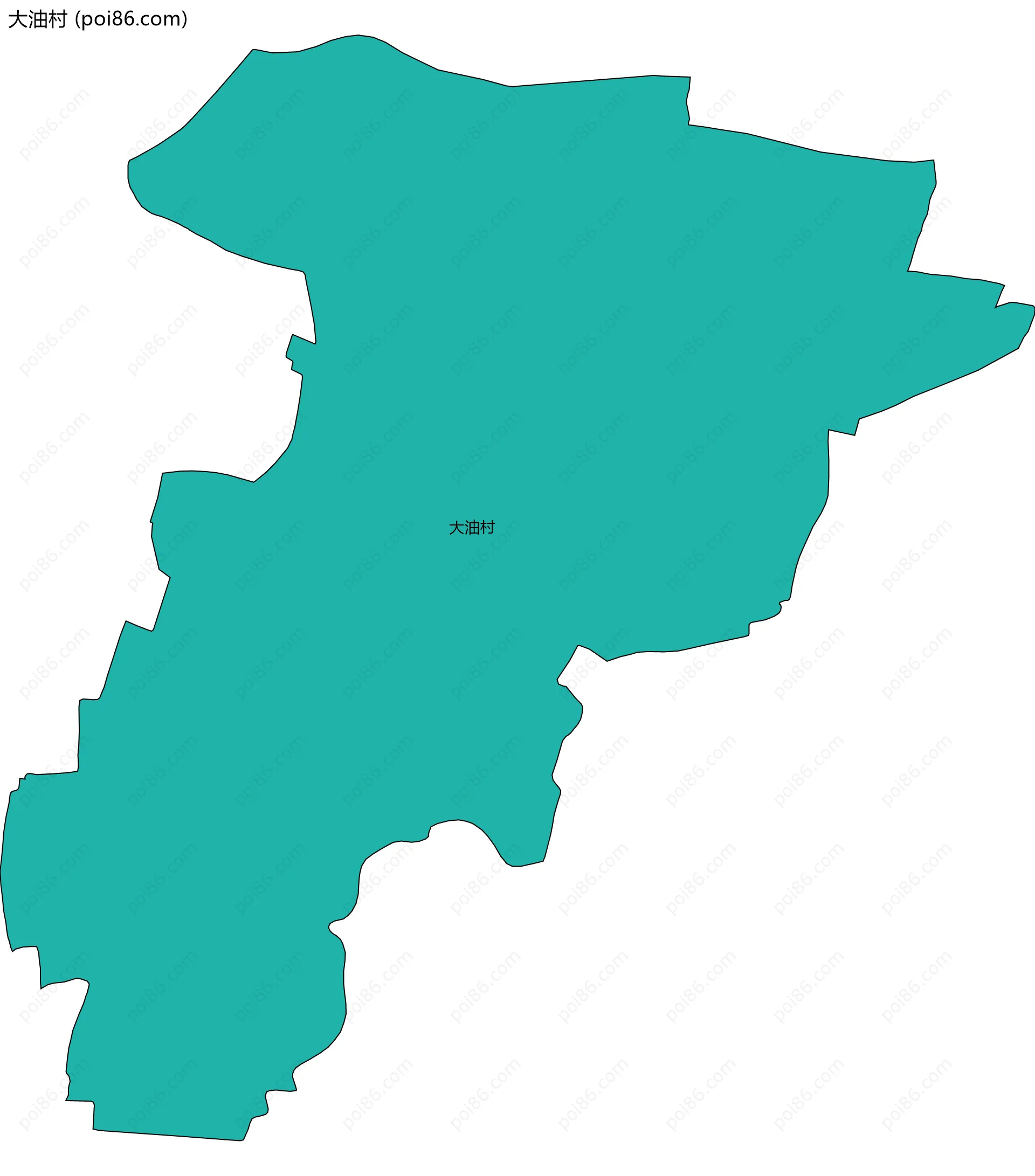 大油村边界地图