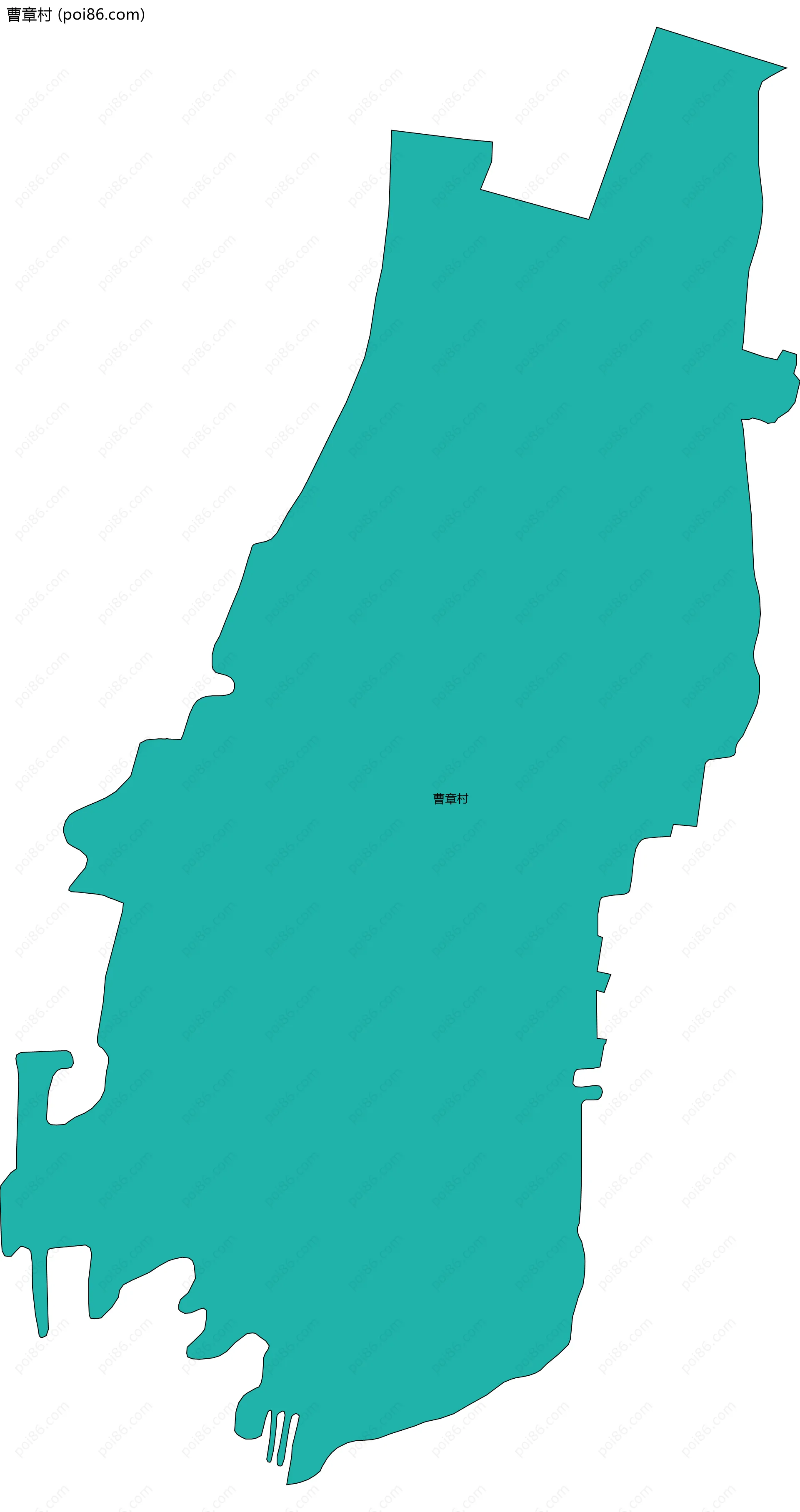 曹章村边界地图