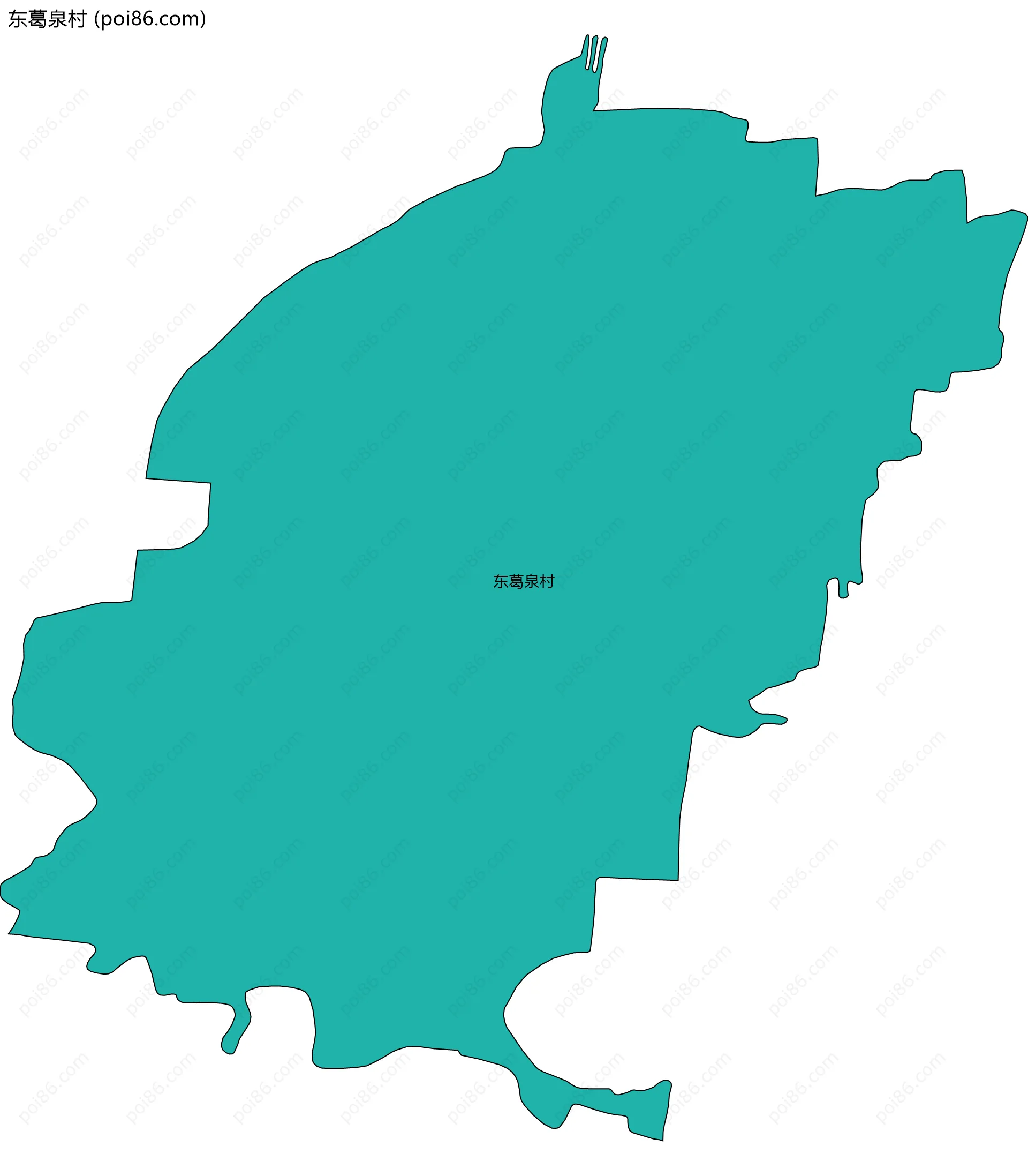 东葛泉村边界地图