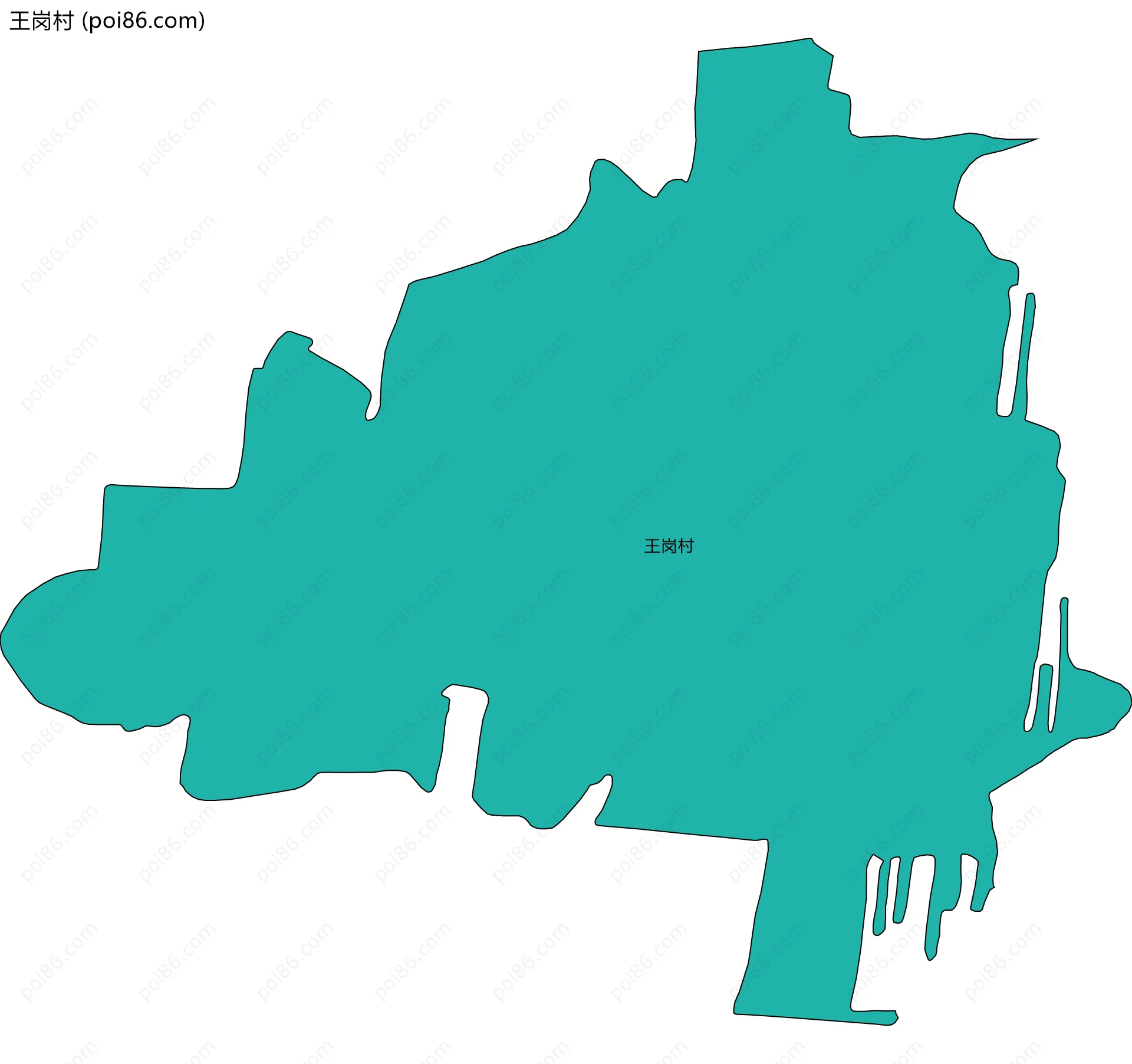 王岗村边界地图