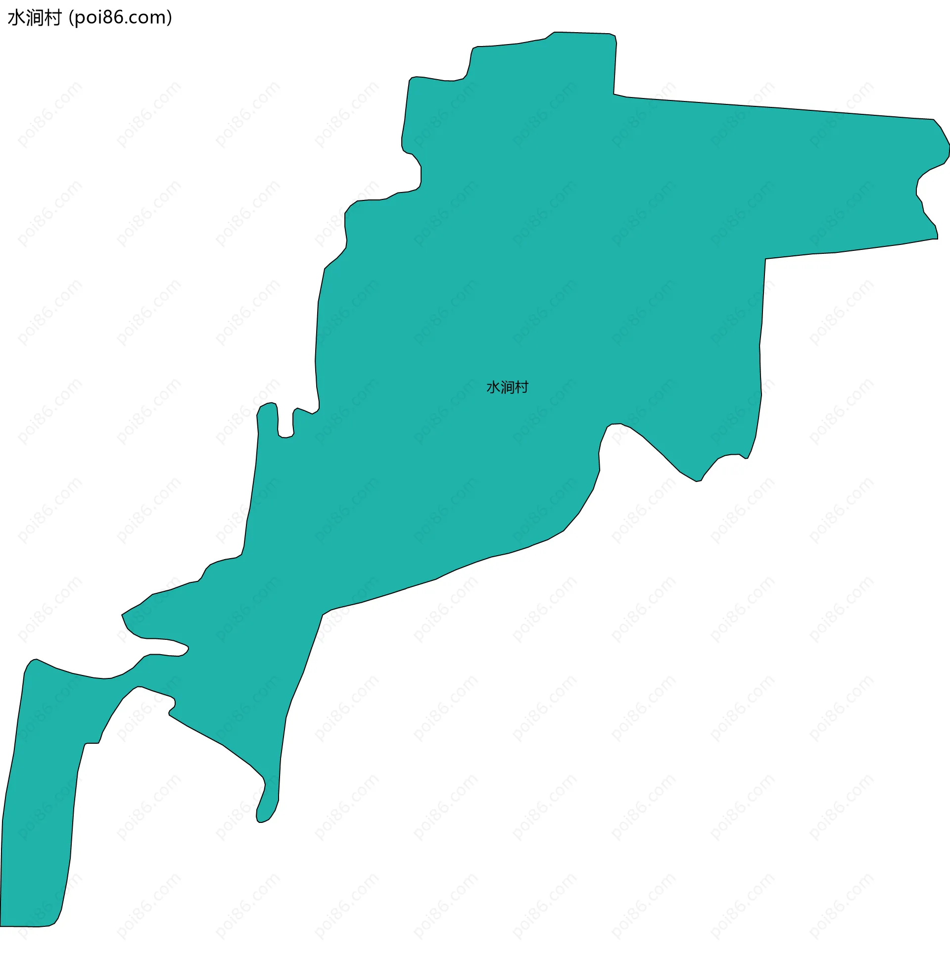 水涧村边界地图