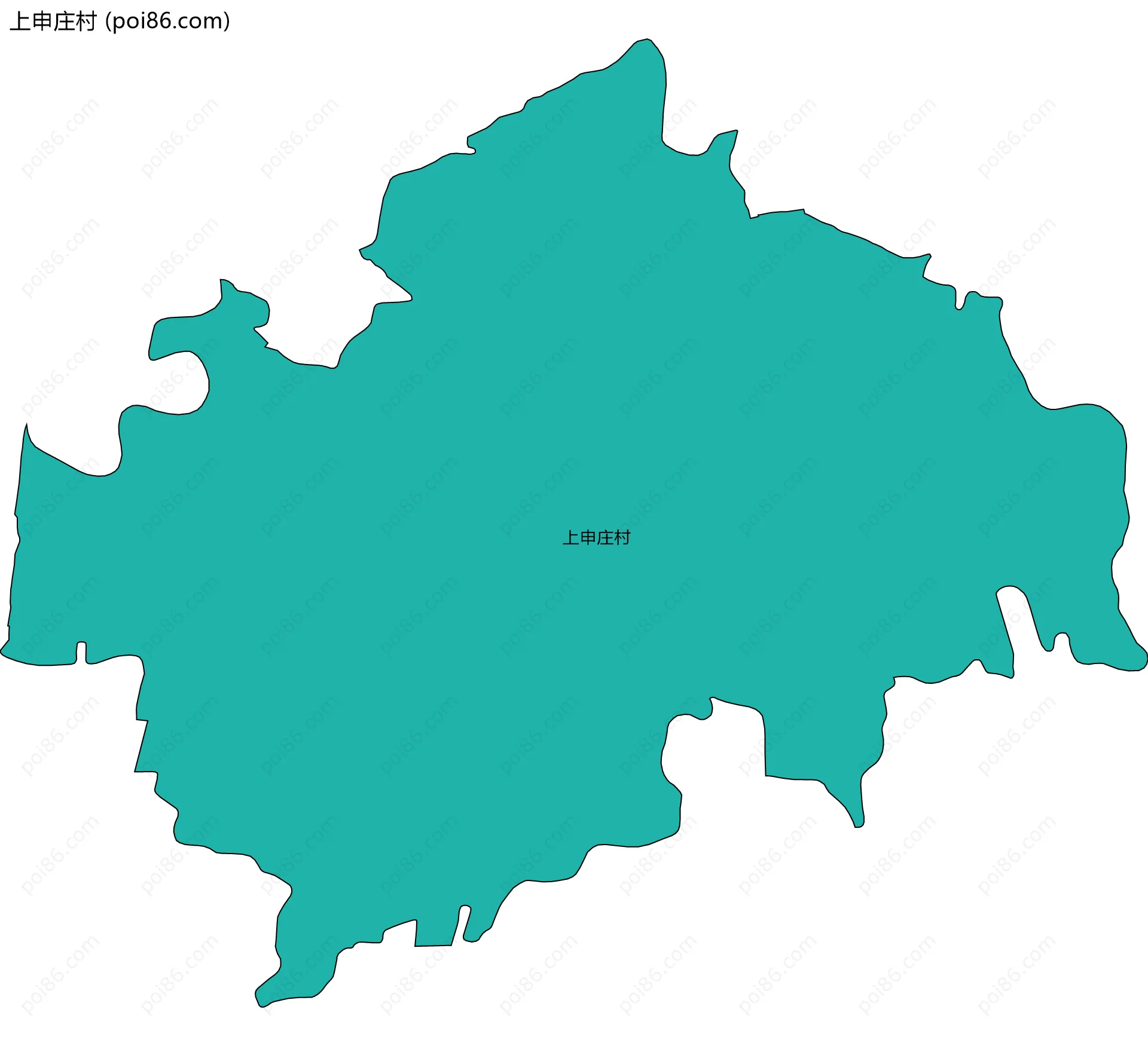 上申庄村边界地图