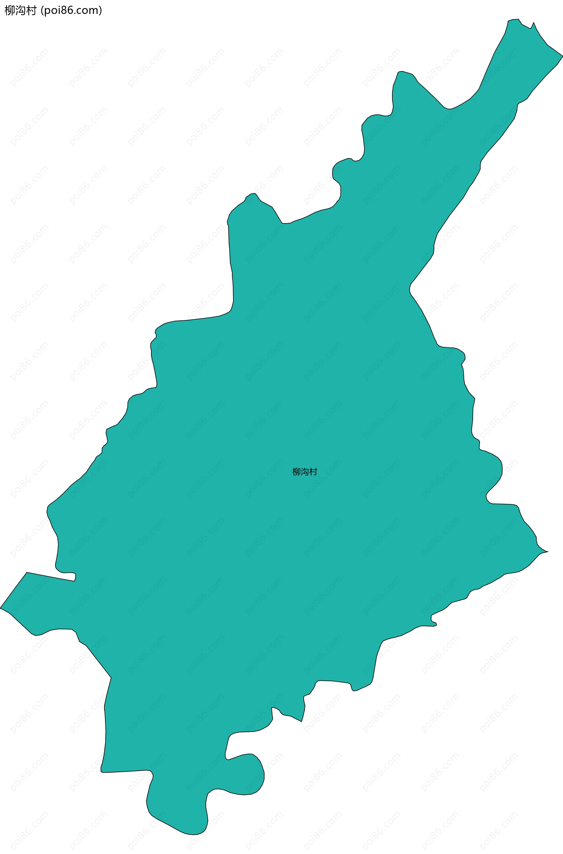 柳沟村边界地图