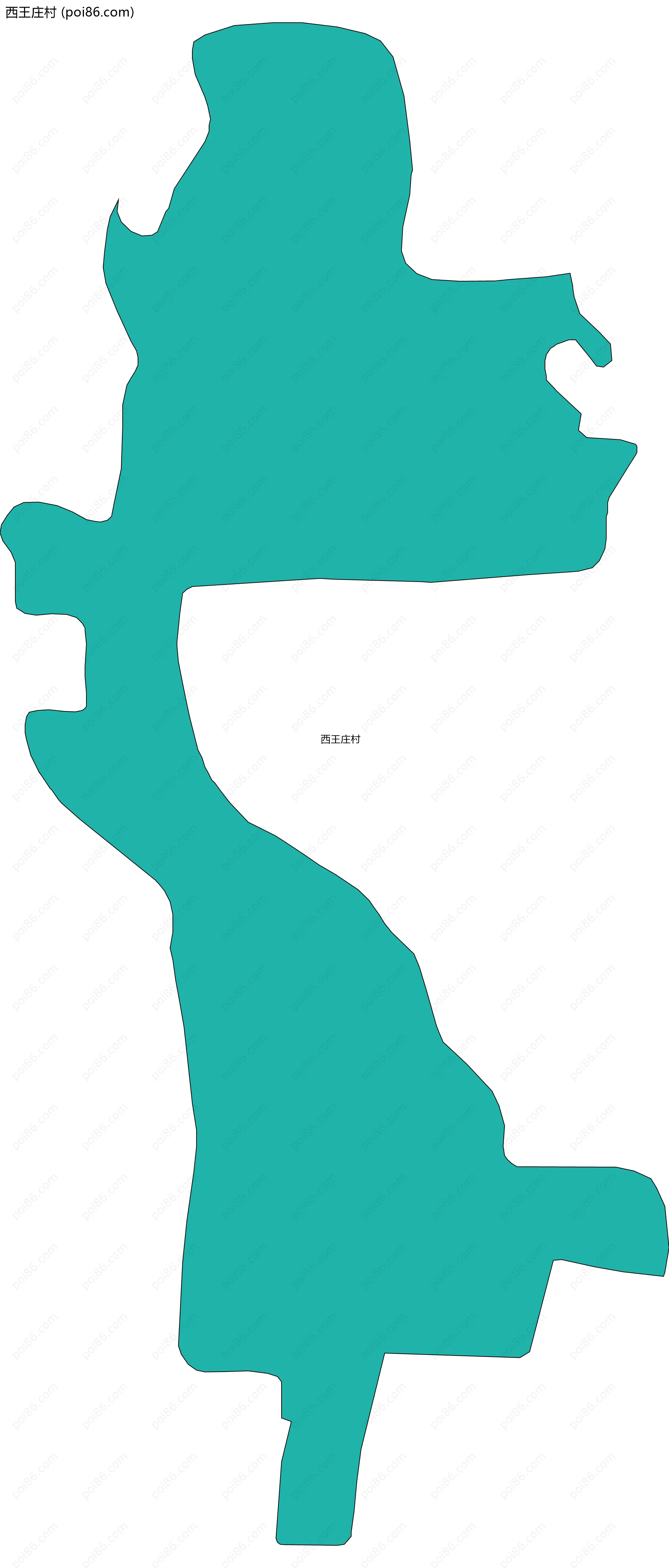 西王庄村边界地图