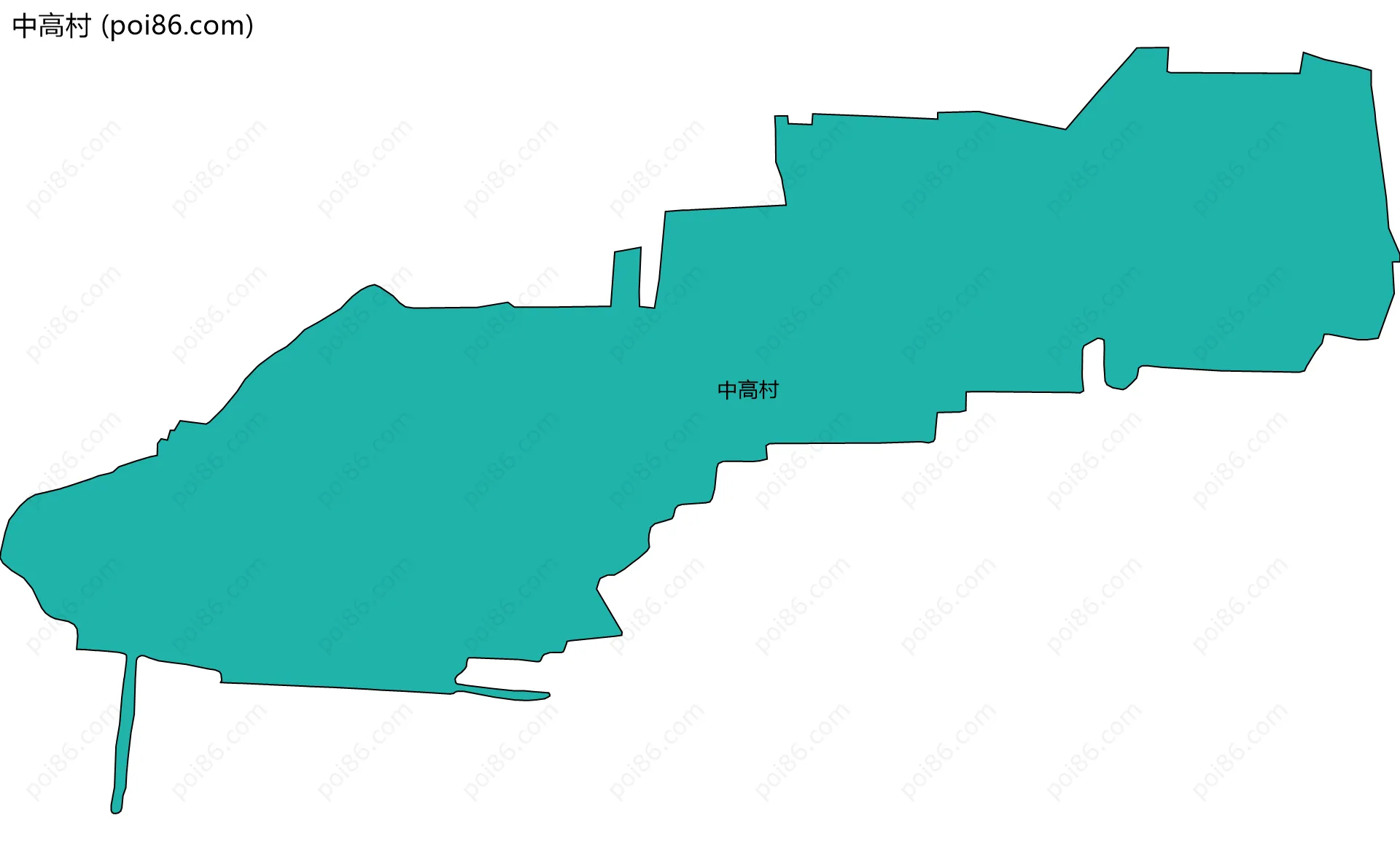 中高村边界地图