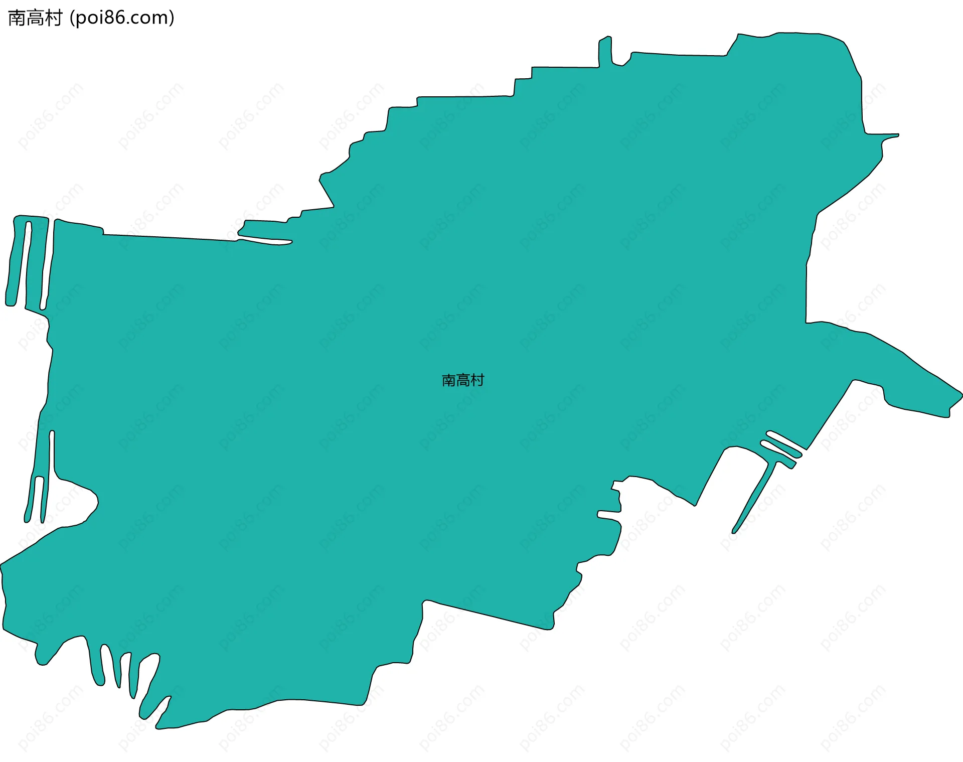 南高村边界地图
