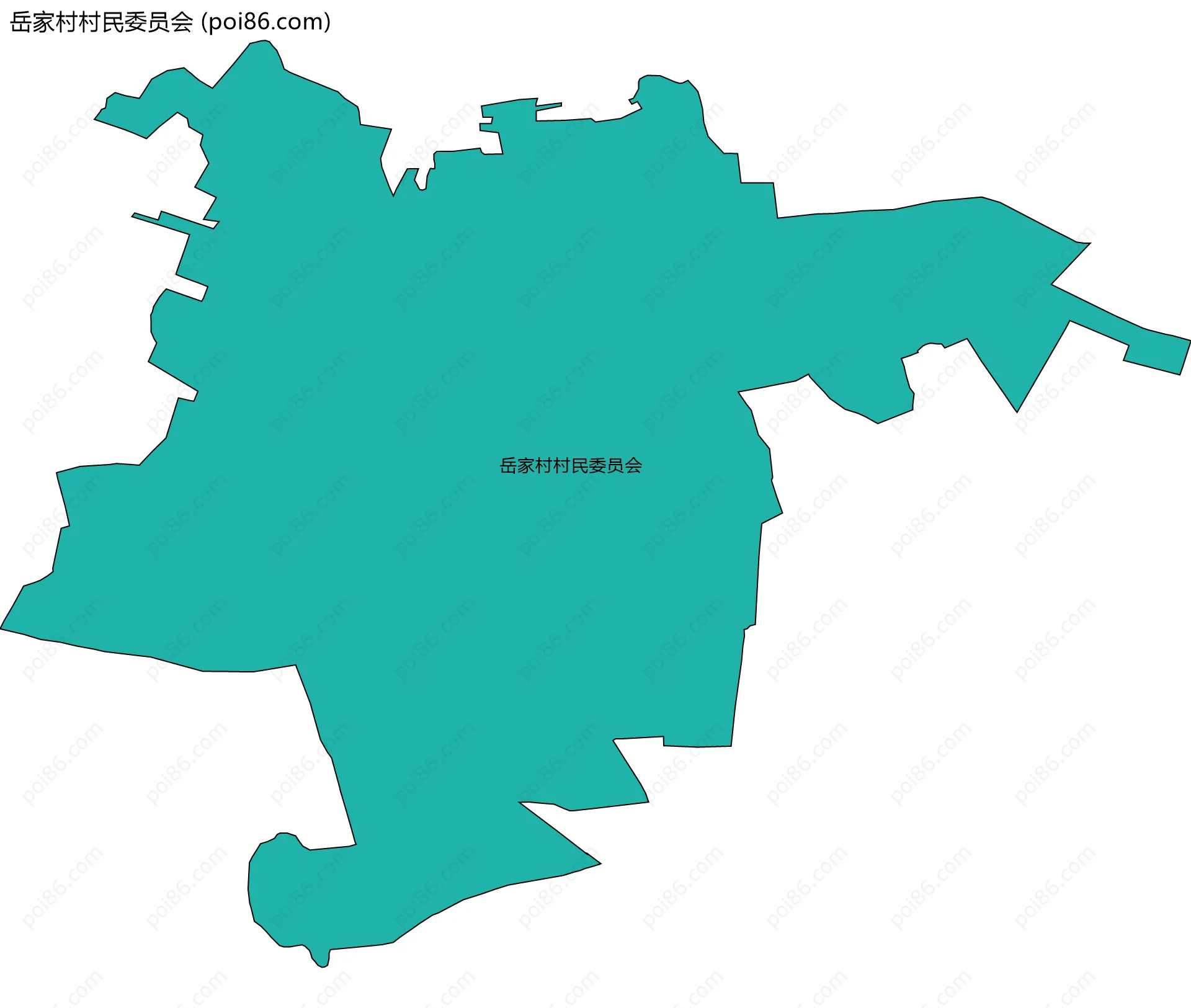 岳家村村民委员会边界地图