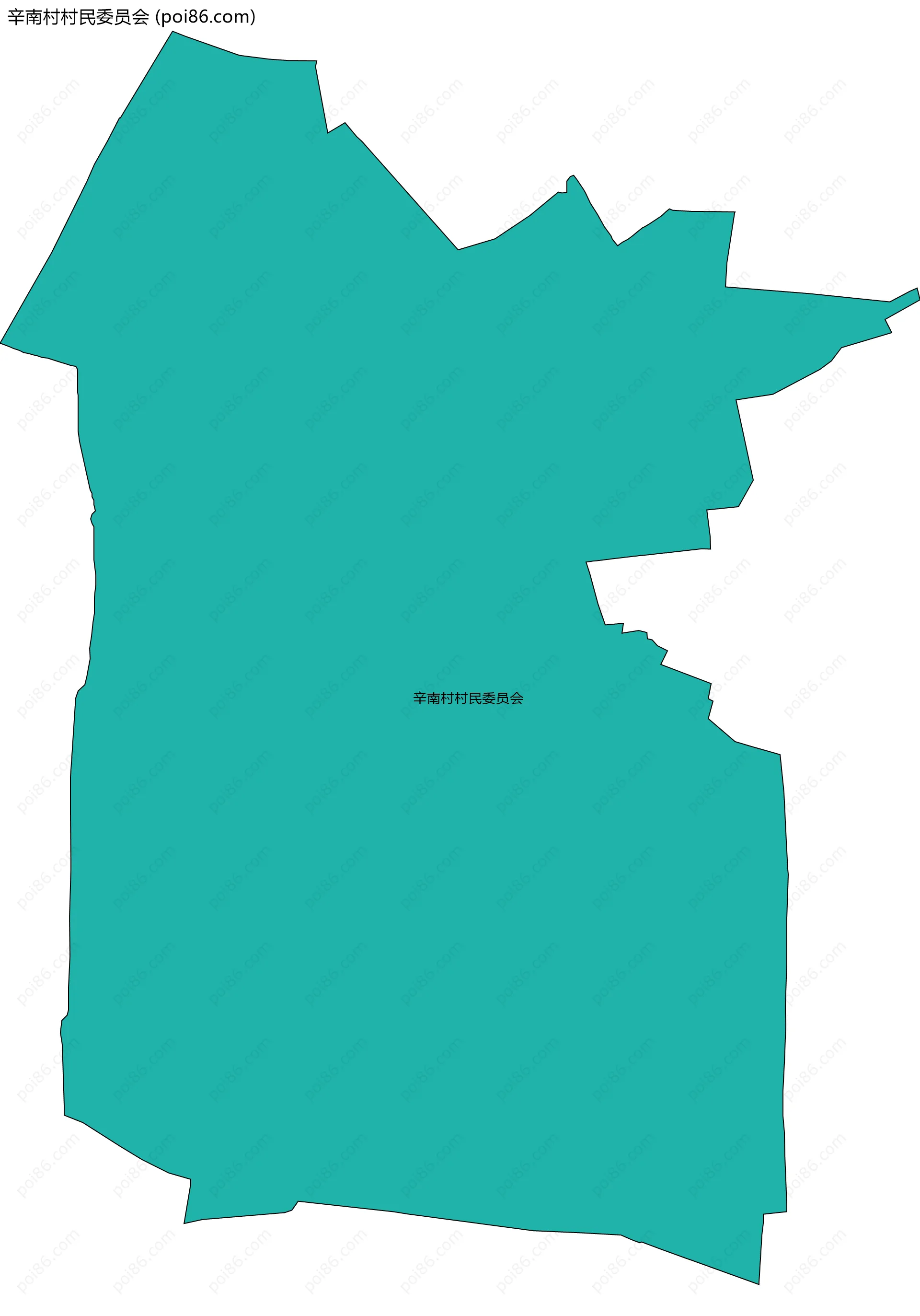 辛南村村民委员会边界地图