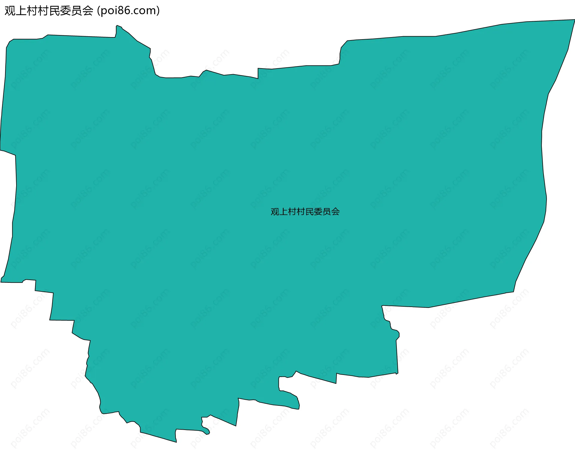 观上村村民委员会边界地图