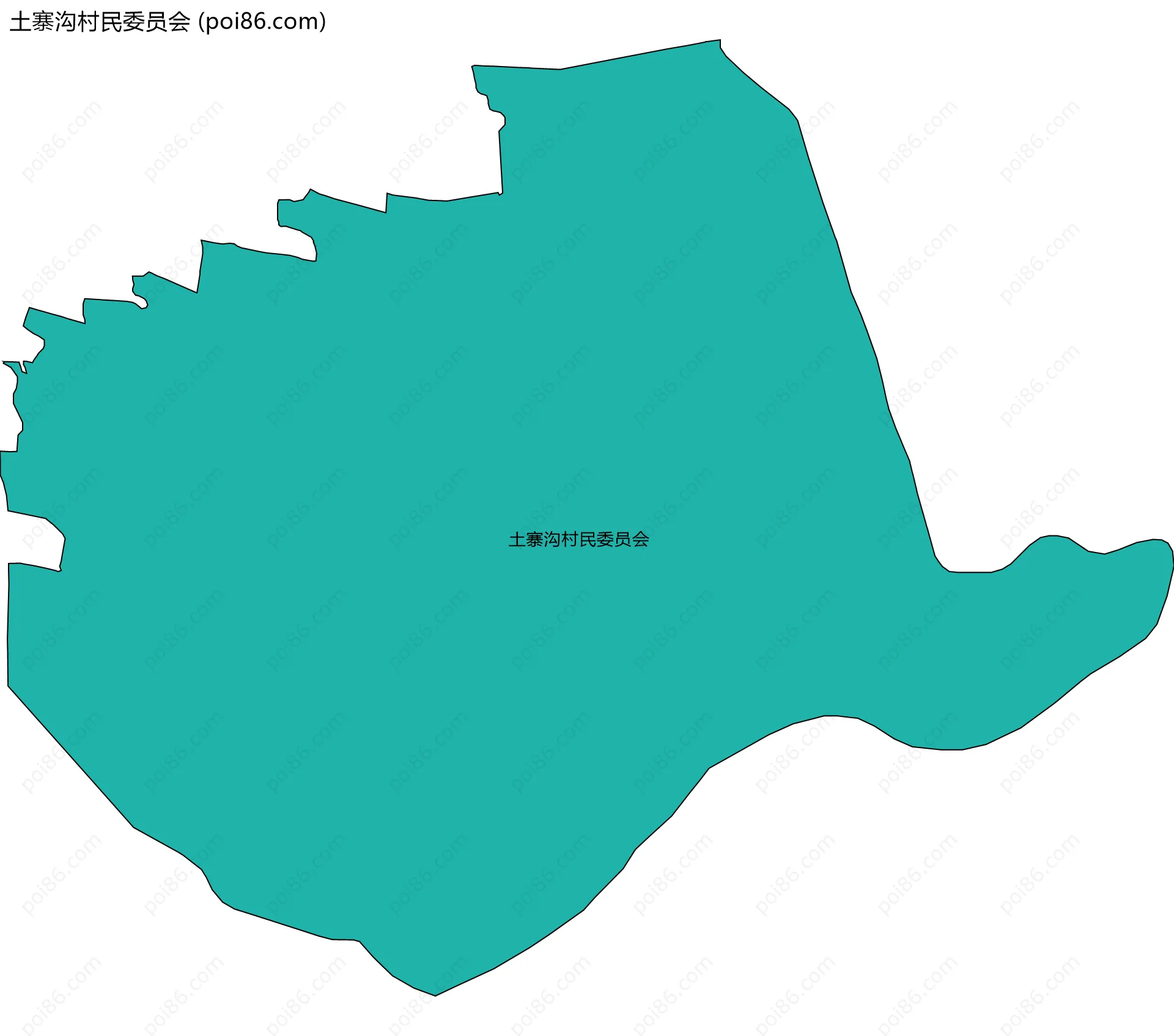 土寨沟村民委员会边界地图