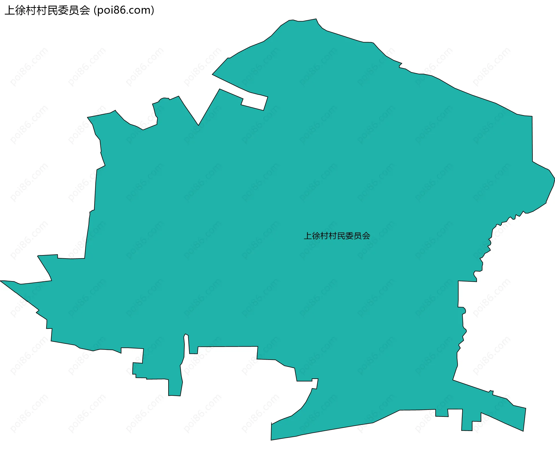 上徐村村民委员会边界地图