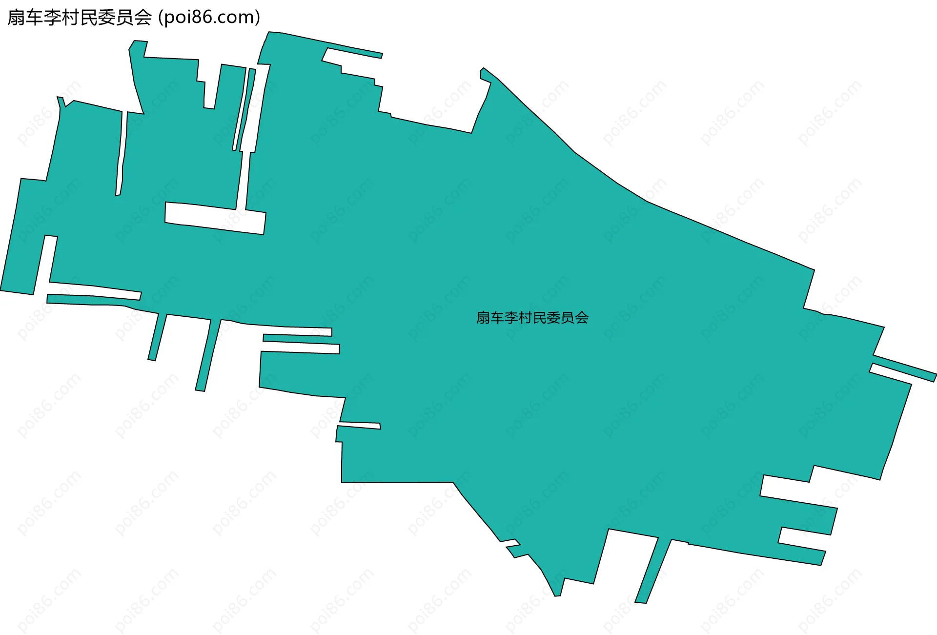 扇车李村民委员会边界地图