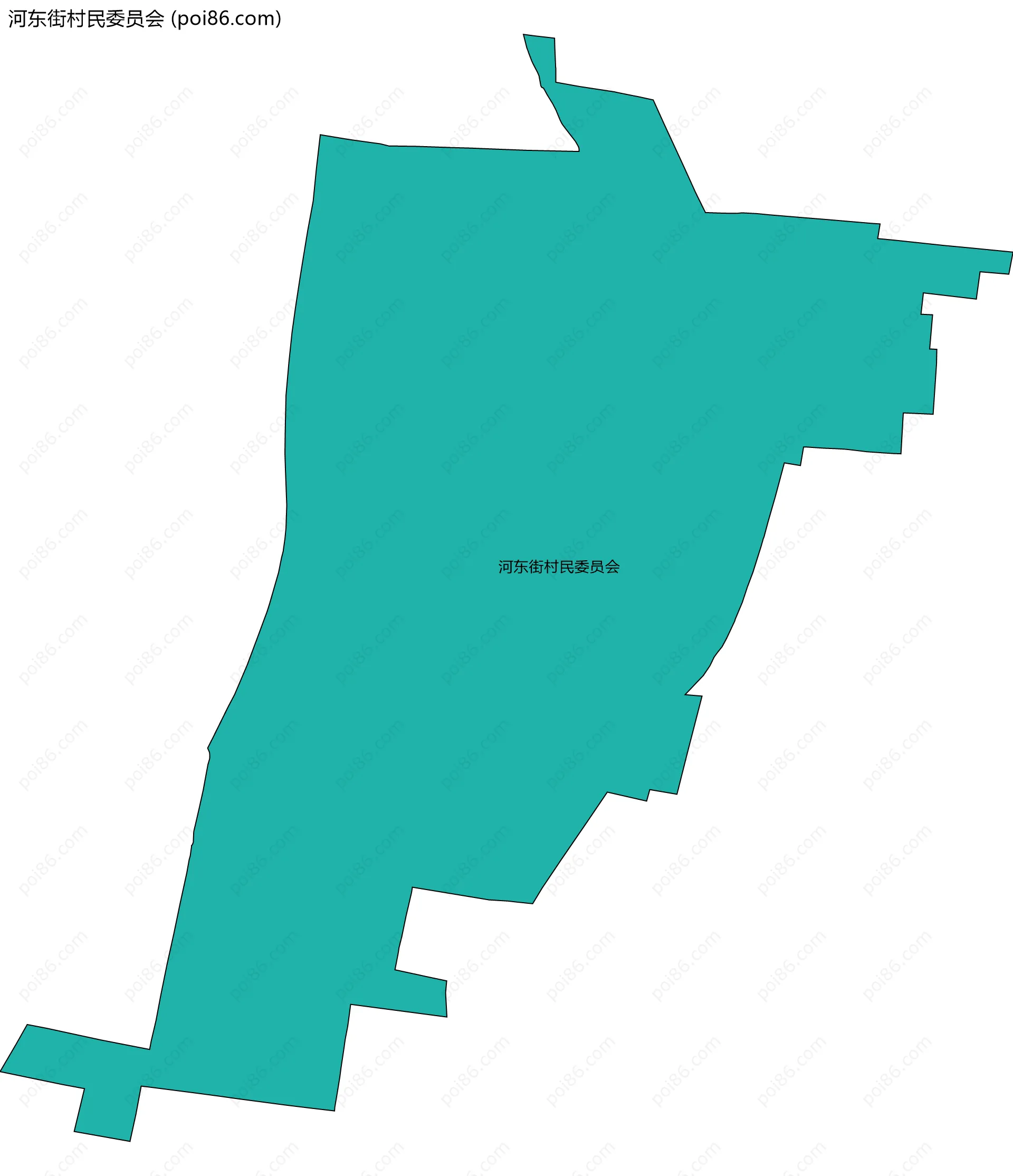 河东街村民委员会边界地图