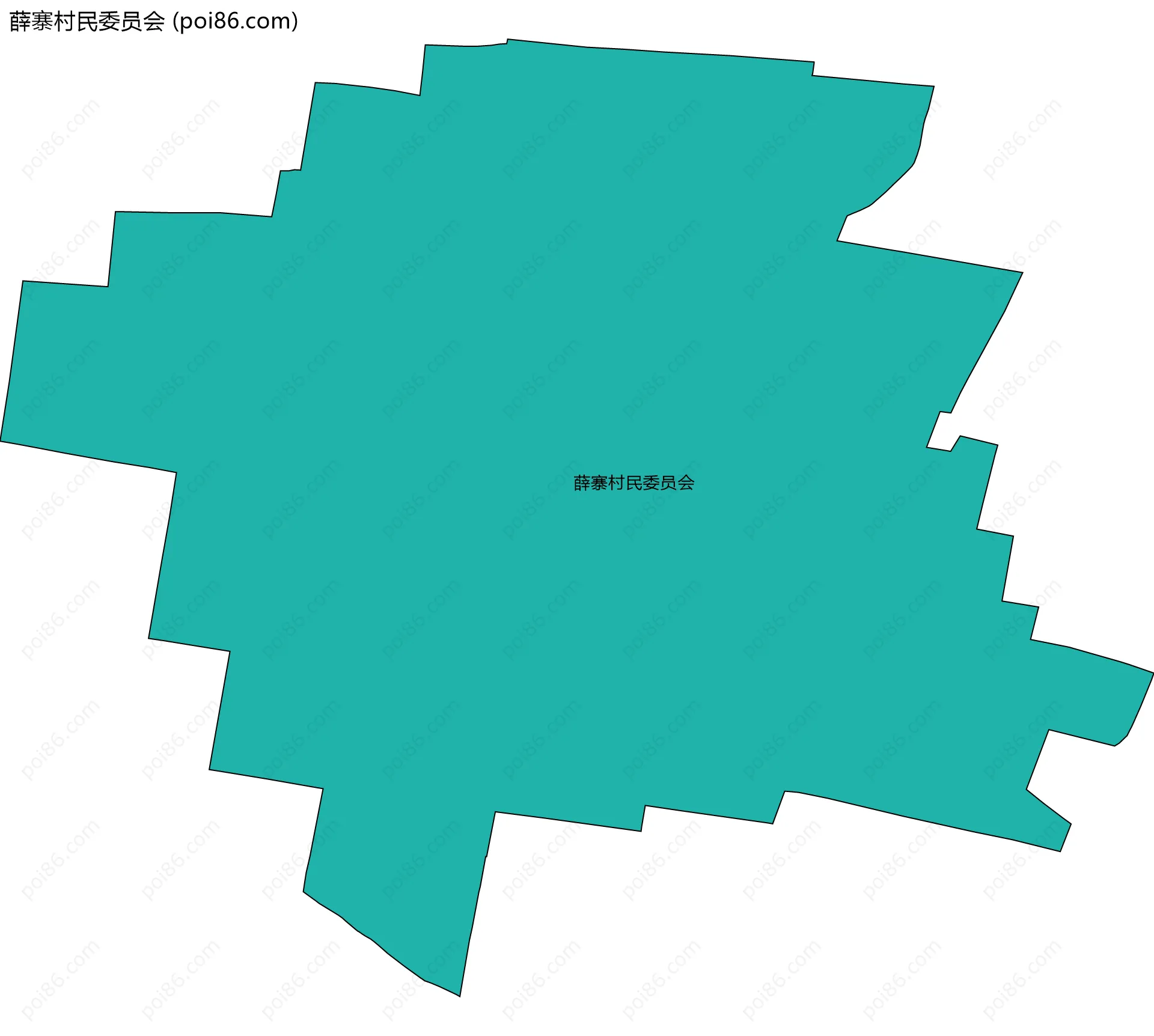 薛寨村民委员会边界地图