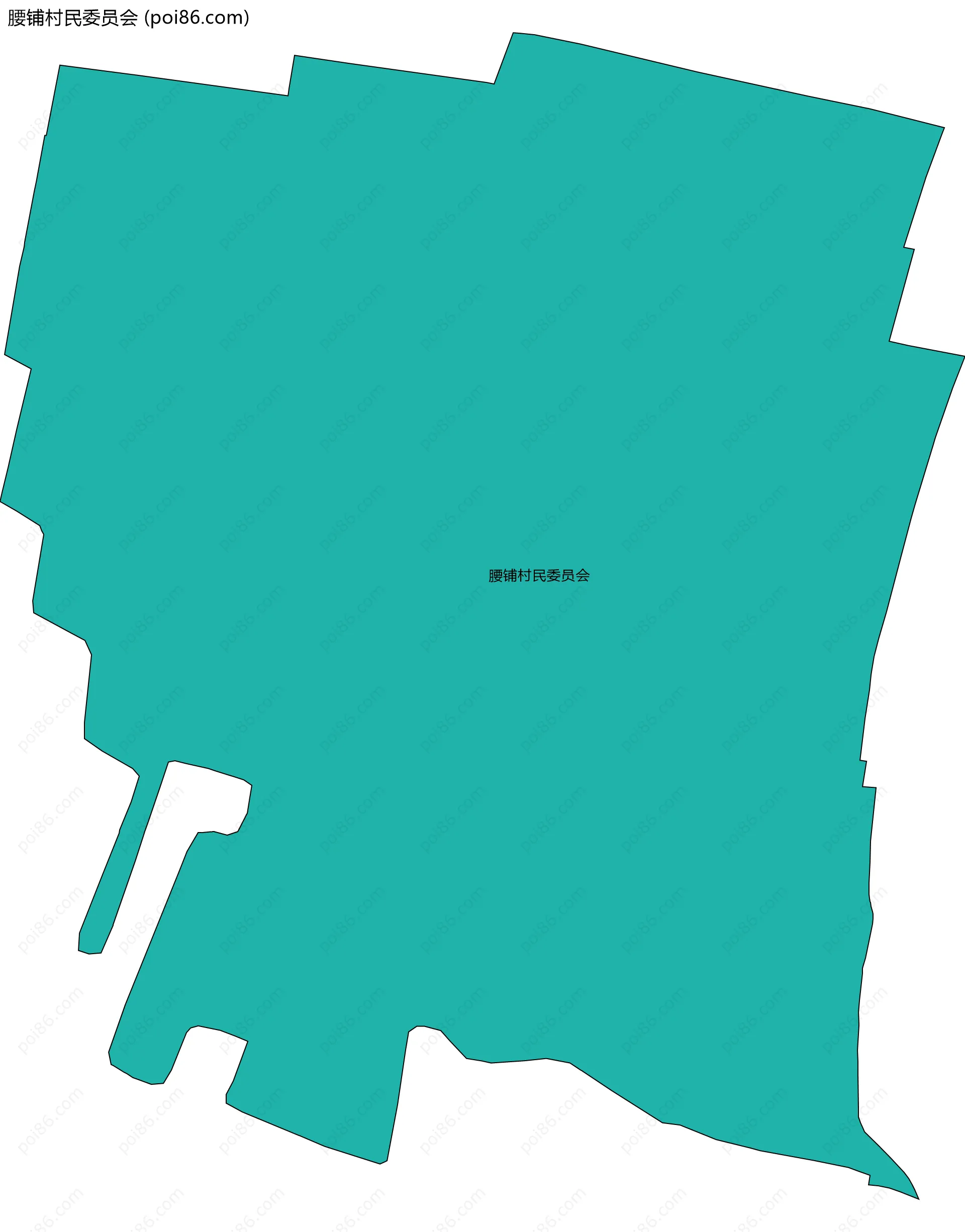 腰铺村民委员会边界地图