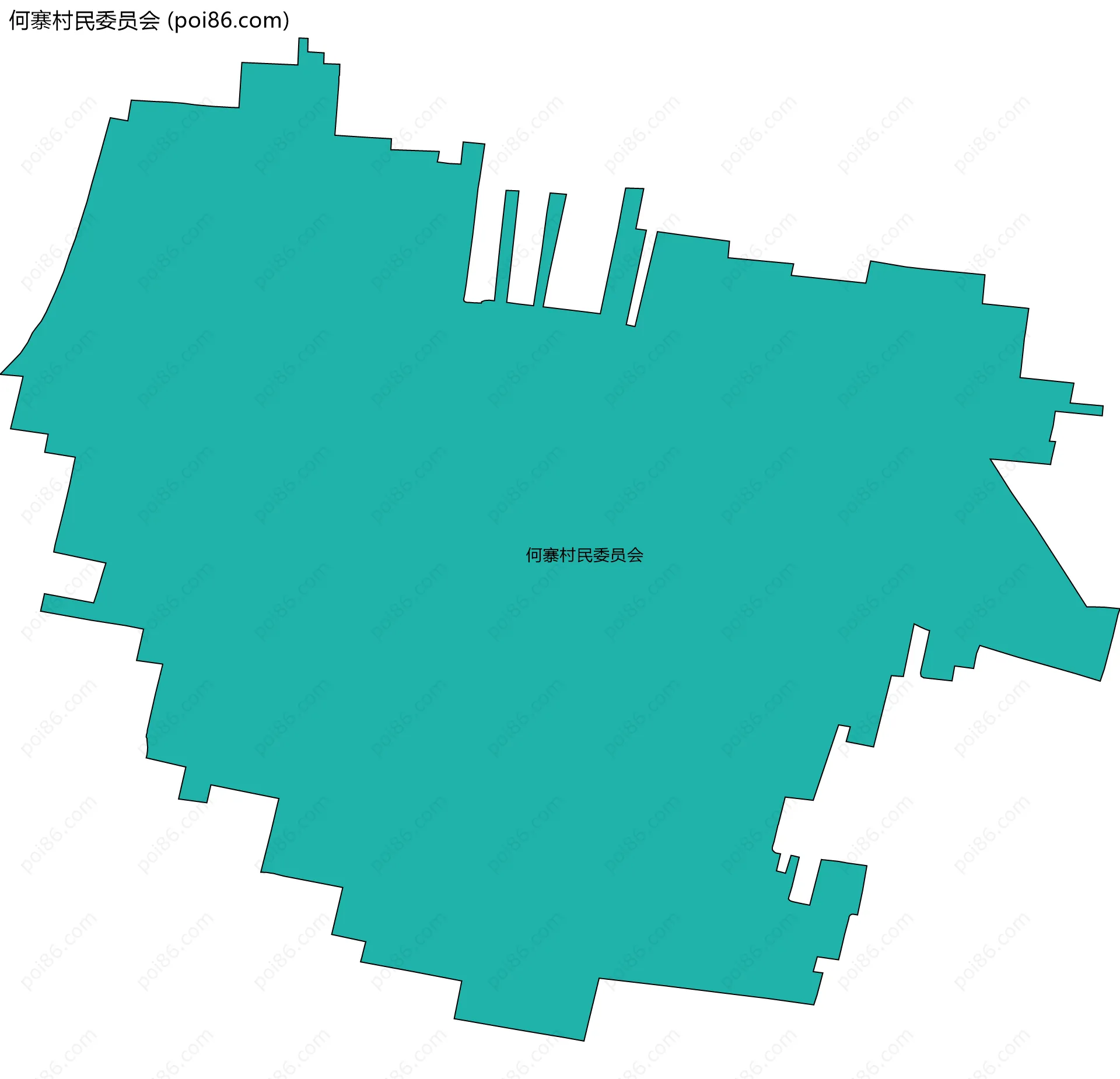 何寨村民委员会边界地图