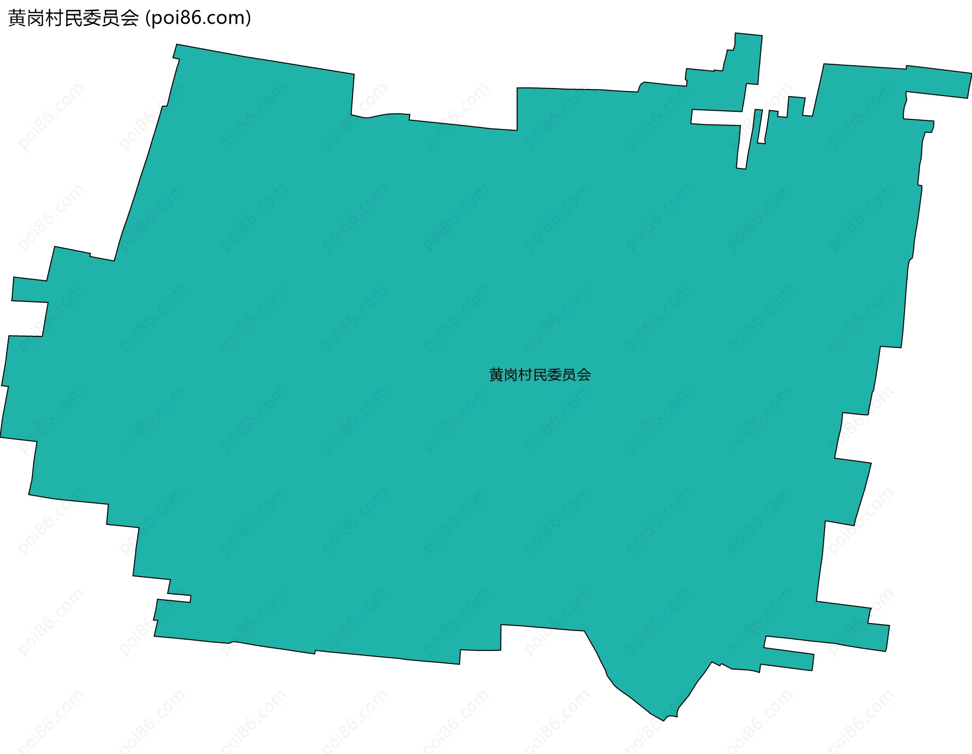黄岗村民委员会边界地图