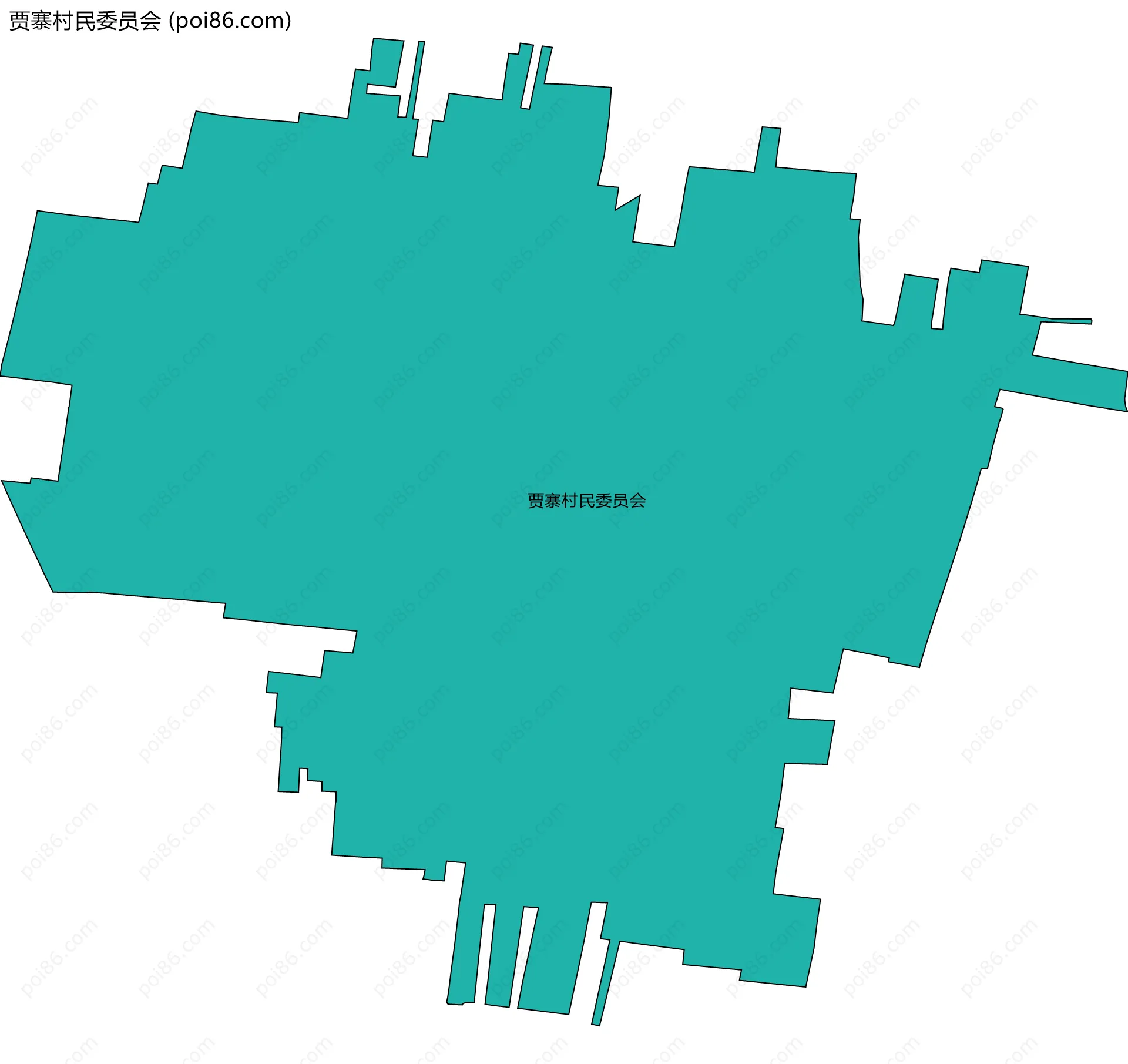 贾寨村民委员会边界地图