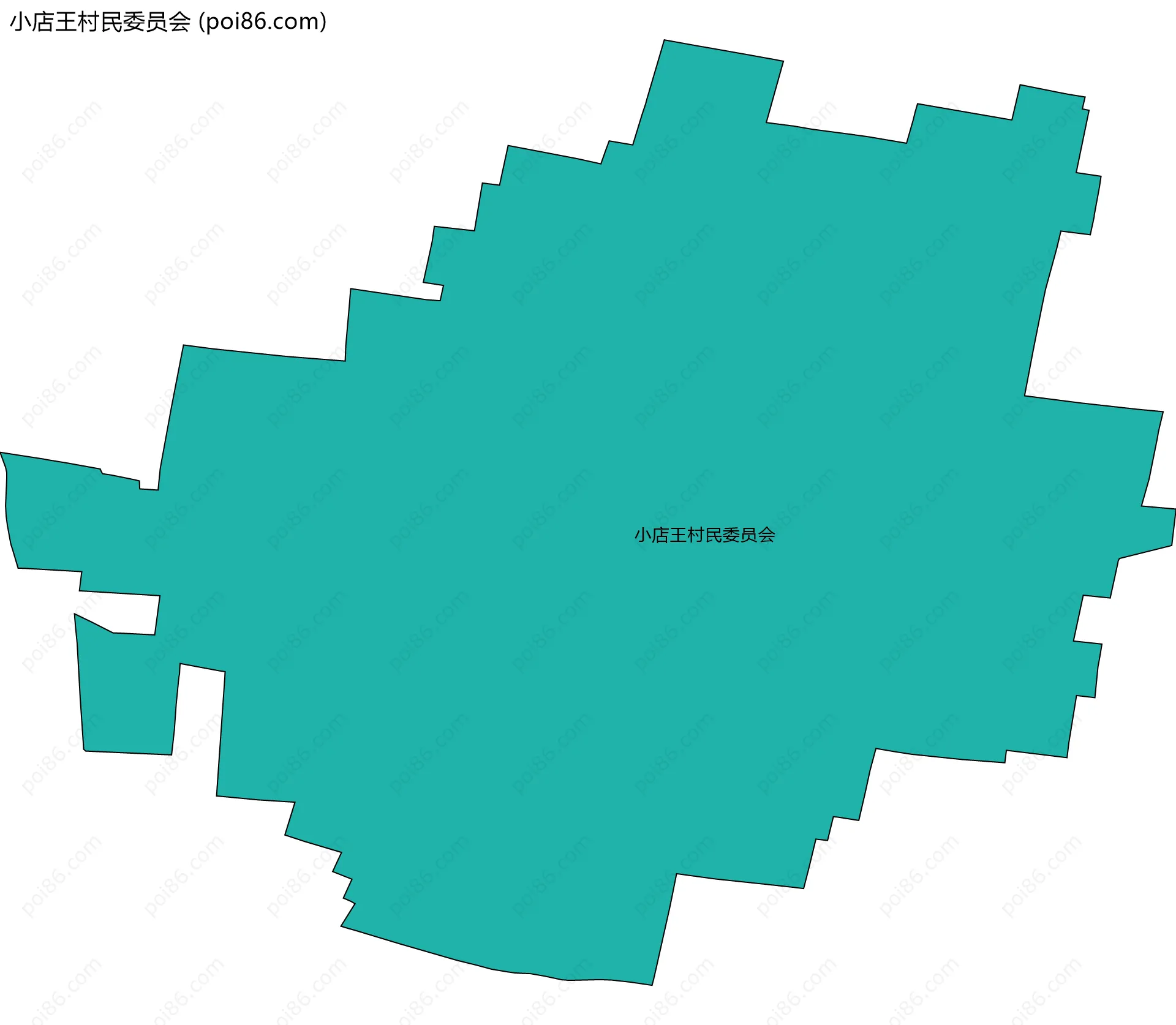 小店王村民委员会边界地图