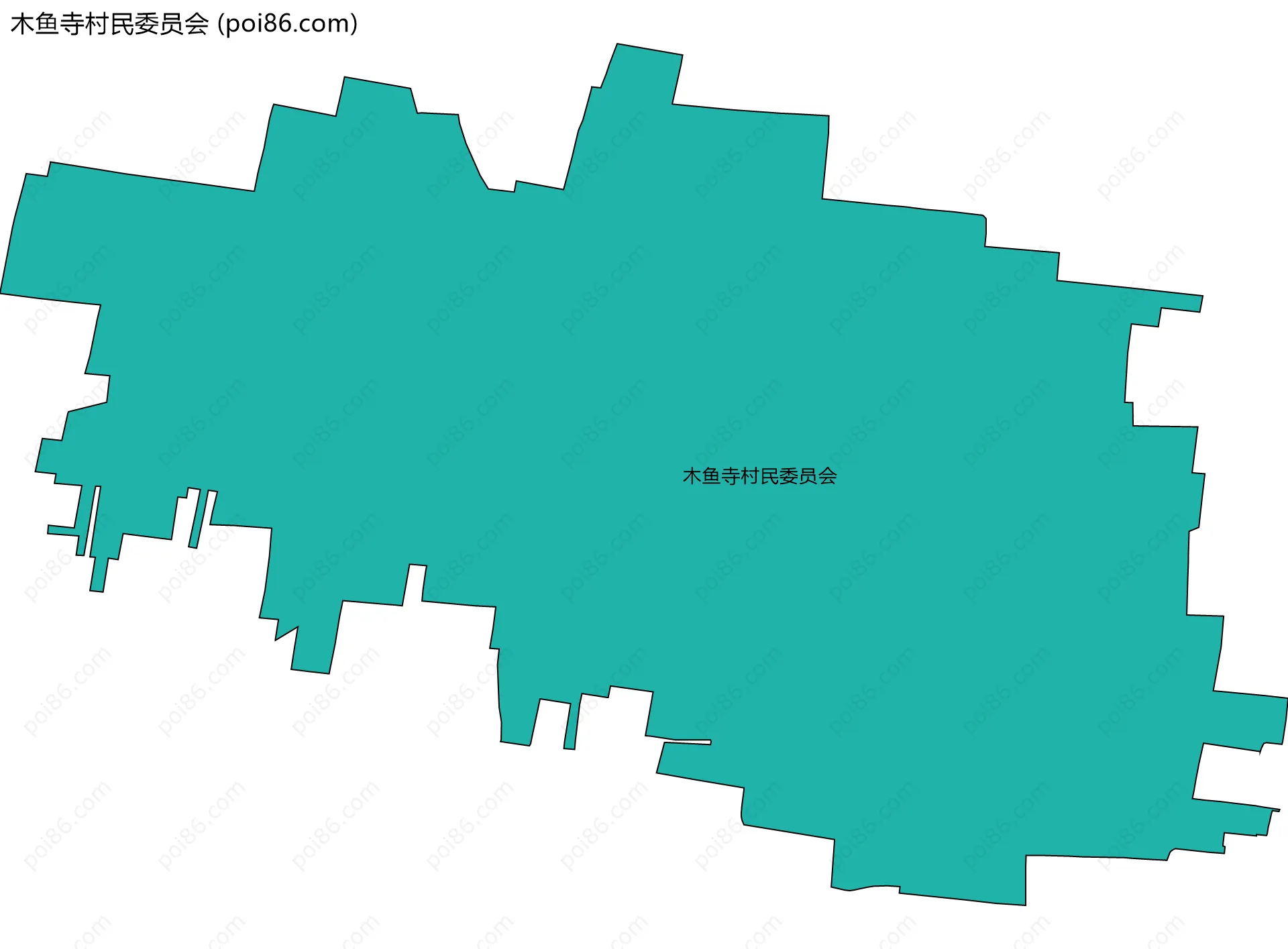 木鱼寺村民委员会边界地图