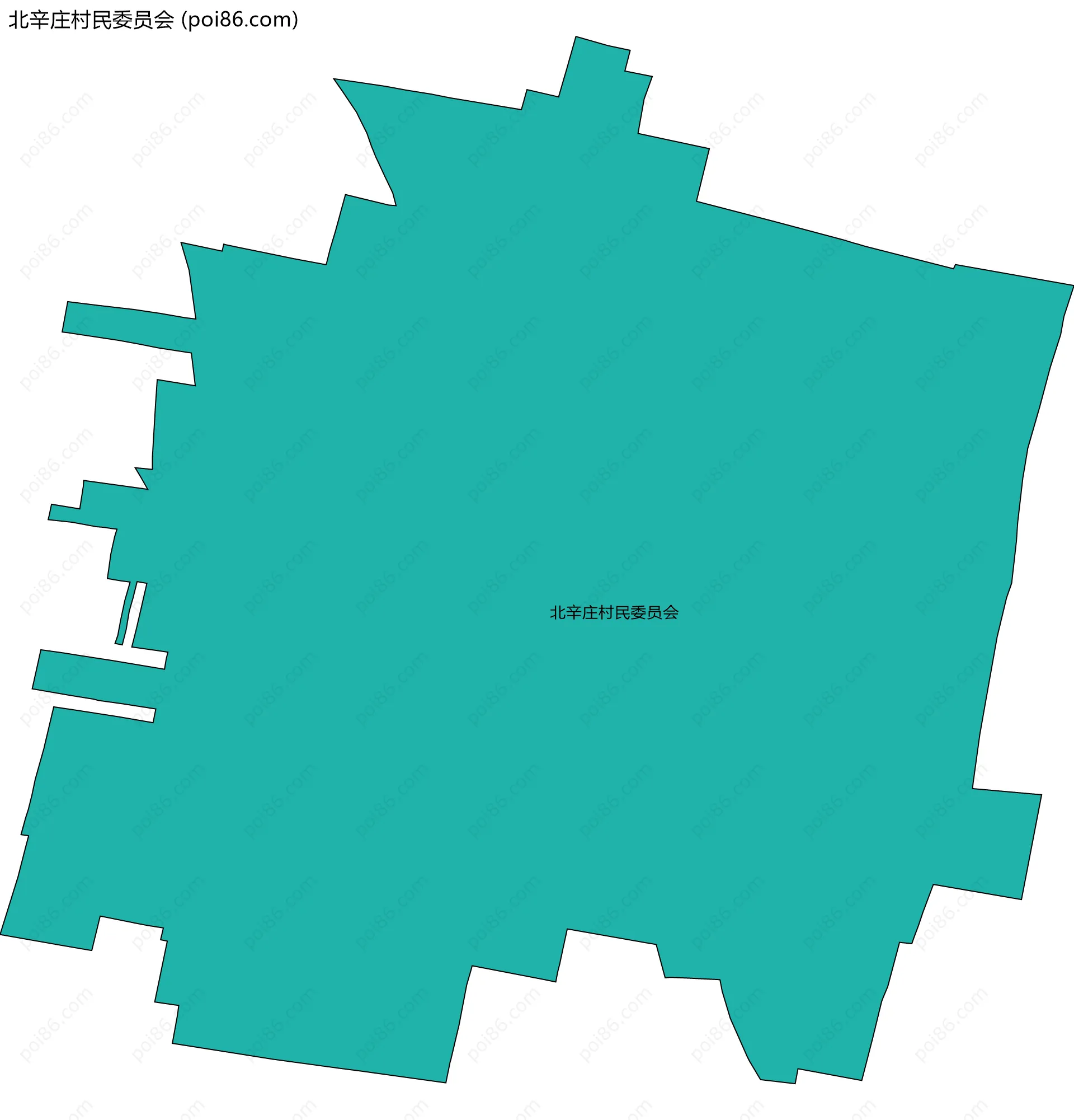 北辛庄村民委员会边界地图